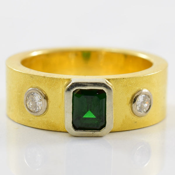 'Stittgen' Tsavorite Garnet & Diamond Ring | 0.14ctw, 0.60ct | SZ 6.5 |
