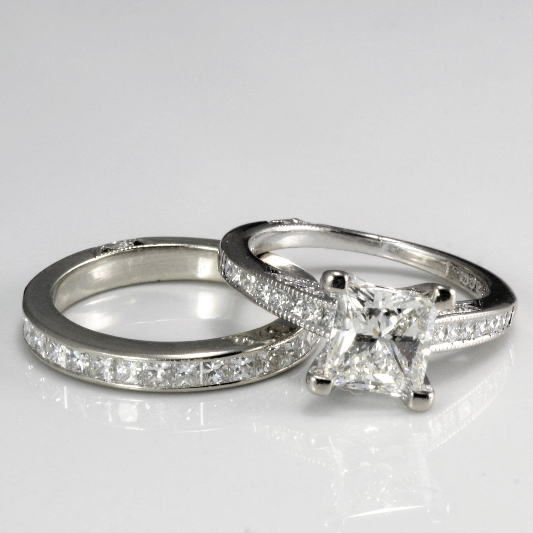 'Tacori' Cathedral Princess Diamond Wedding Set | 2.82 ctw, SZ 4.75 | - 100 Ways