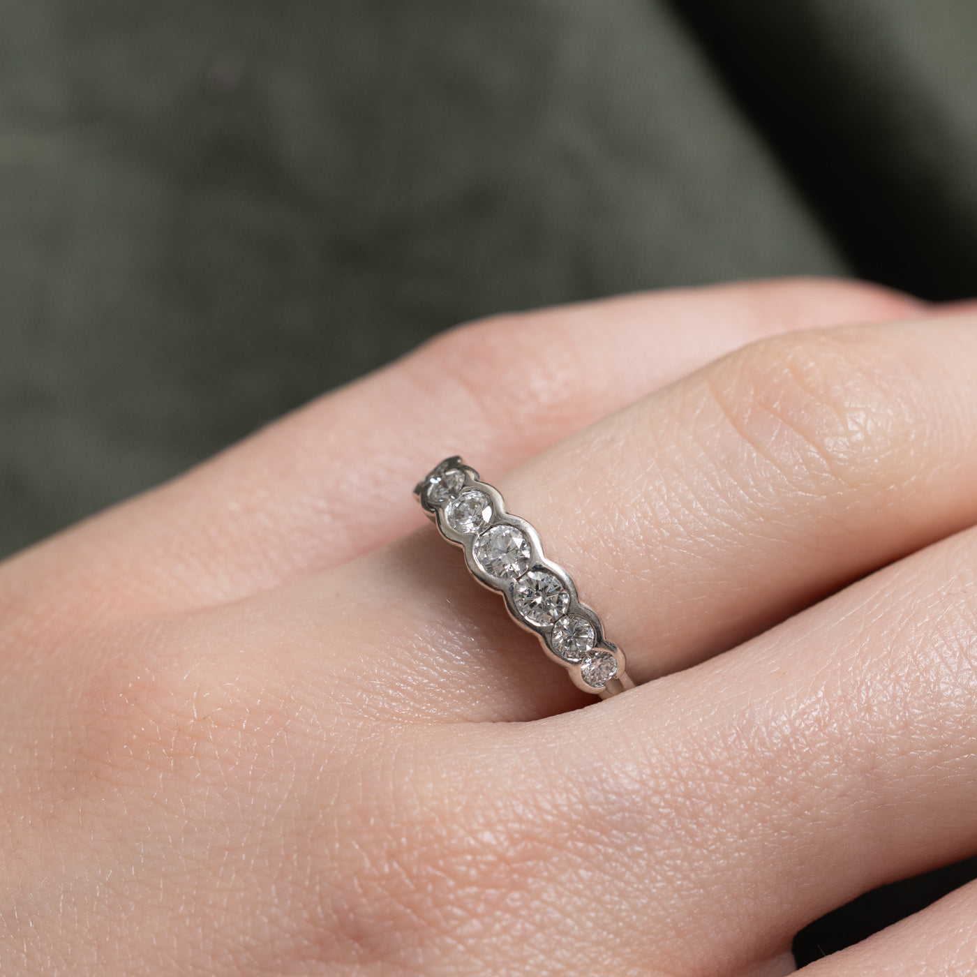 Semi Eternity Graduated Diamond Ring | 0.70ctw | SZ 4.75