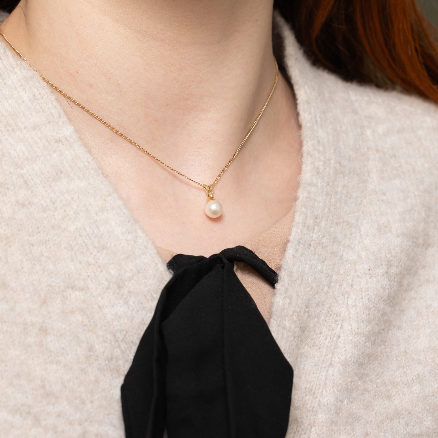 Pearl & Diamond Accented Pendant | 0.04ct
