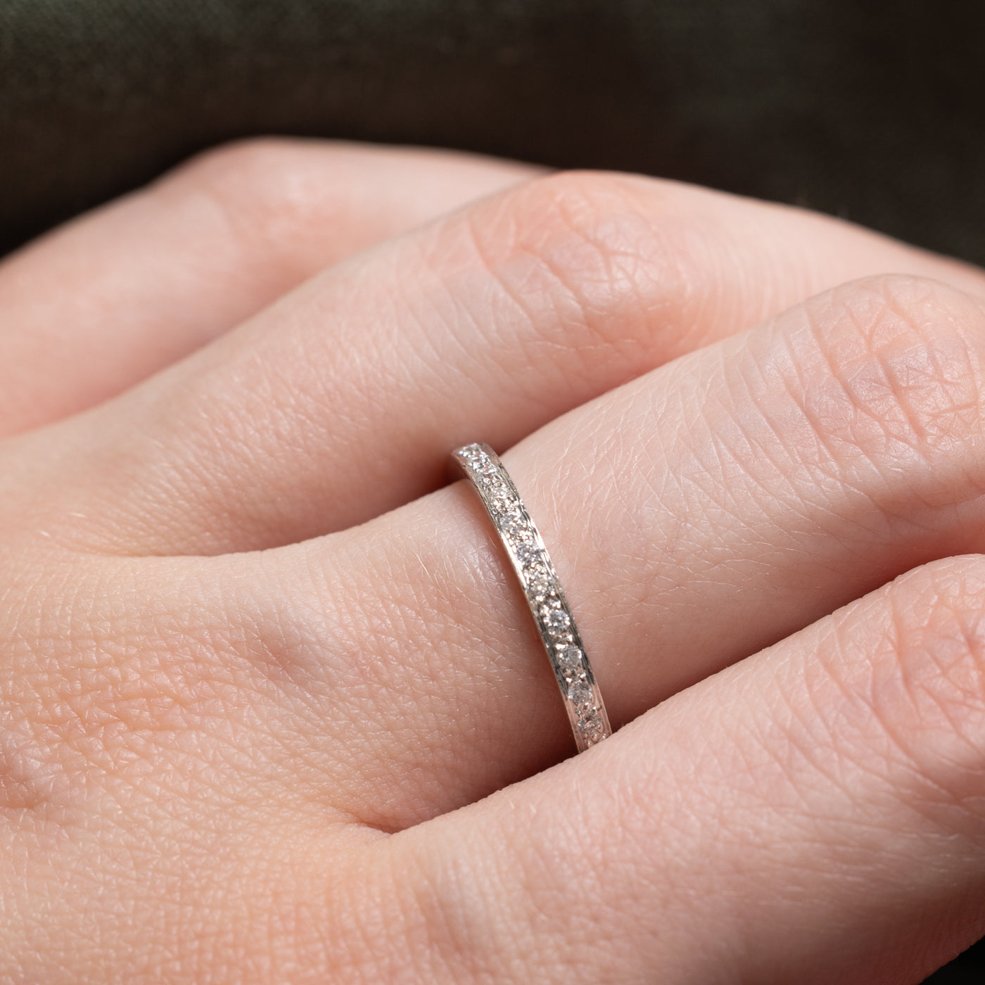 18k White Gold Eternity Diamond Band | 0.30ctw | 2.1mm | SZ 7