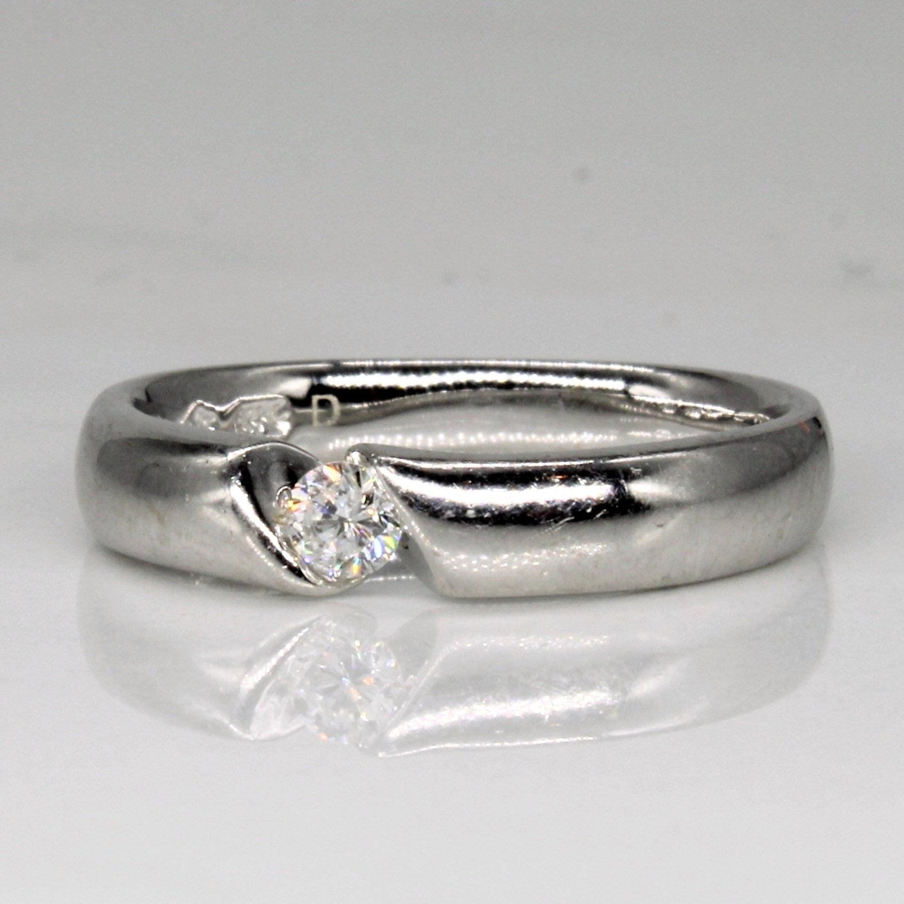 Tension Set Diamond Solitaire Ring | 0.10ct | SZ 6.25 | - 100 Ways