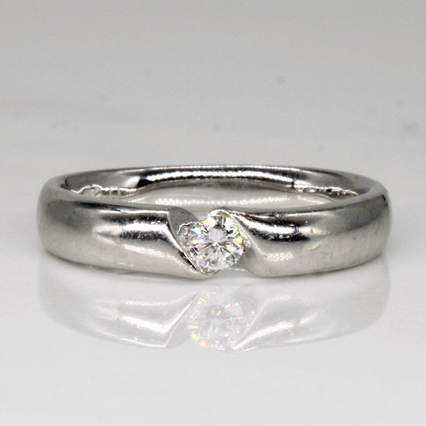 Tension Set Diamond Solitaire Ring | 0.10ct | SZ 6.25 | - 100 Ways