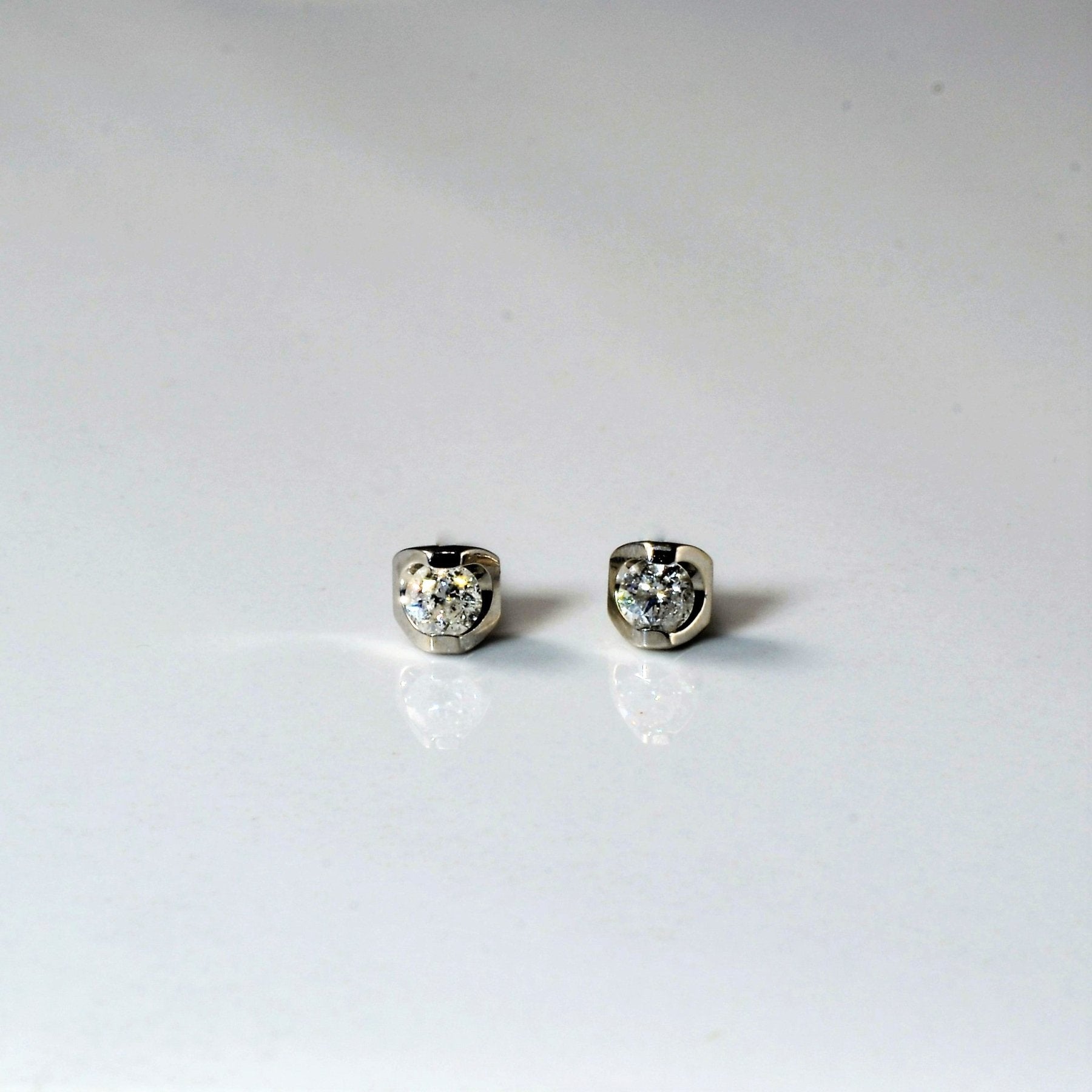 Tension Set Diamond Stud Earrings | 0.17ctw | - 100 Ways