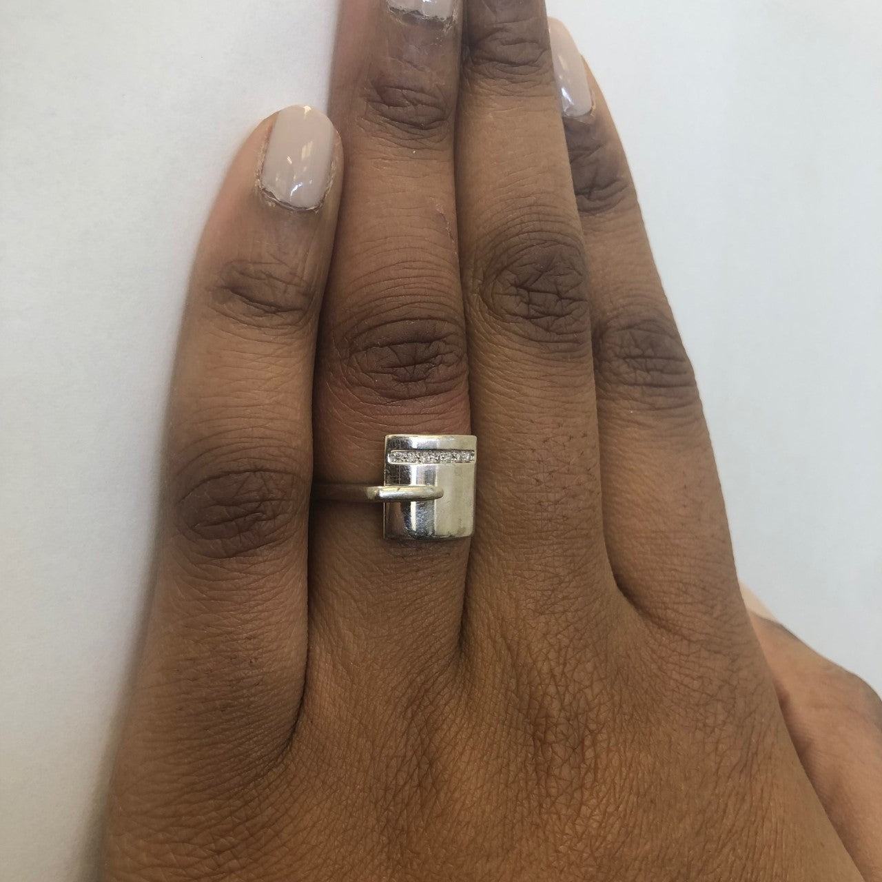 Diamond Geometric Ring | 0.04ctw | SZ 8 |