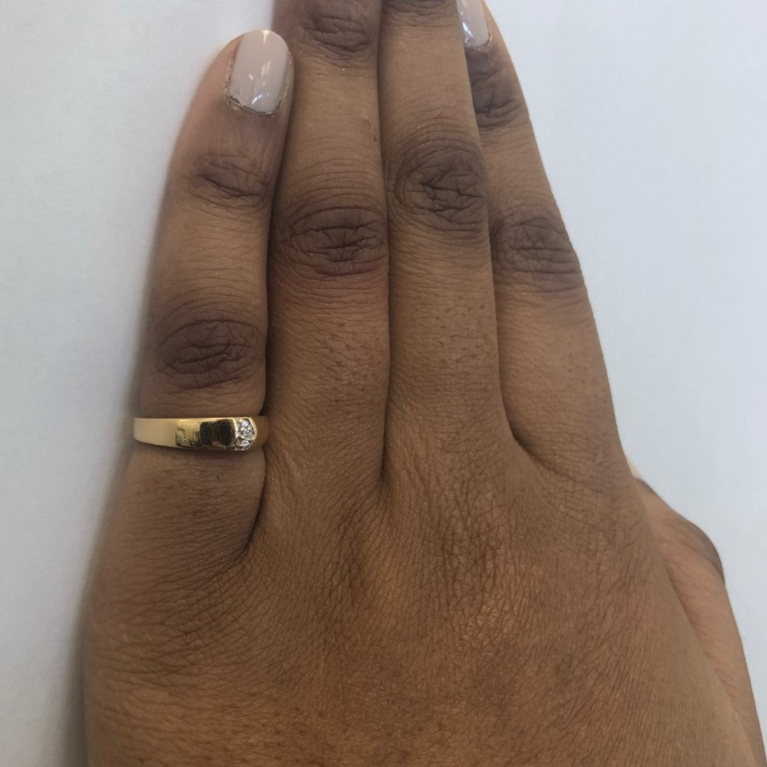 Pave Diamond Tapered Ring | 0.02ctw | SZ 5.5 |