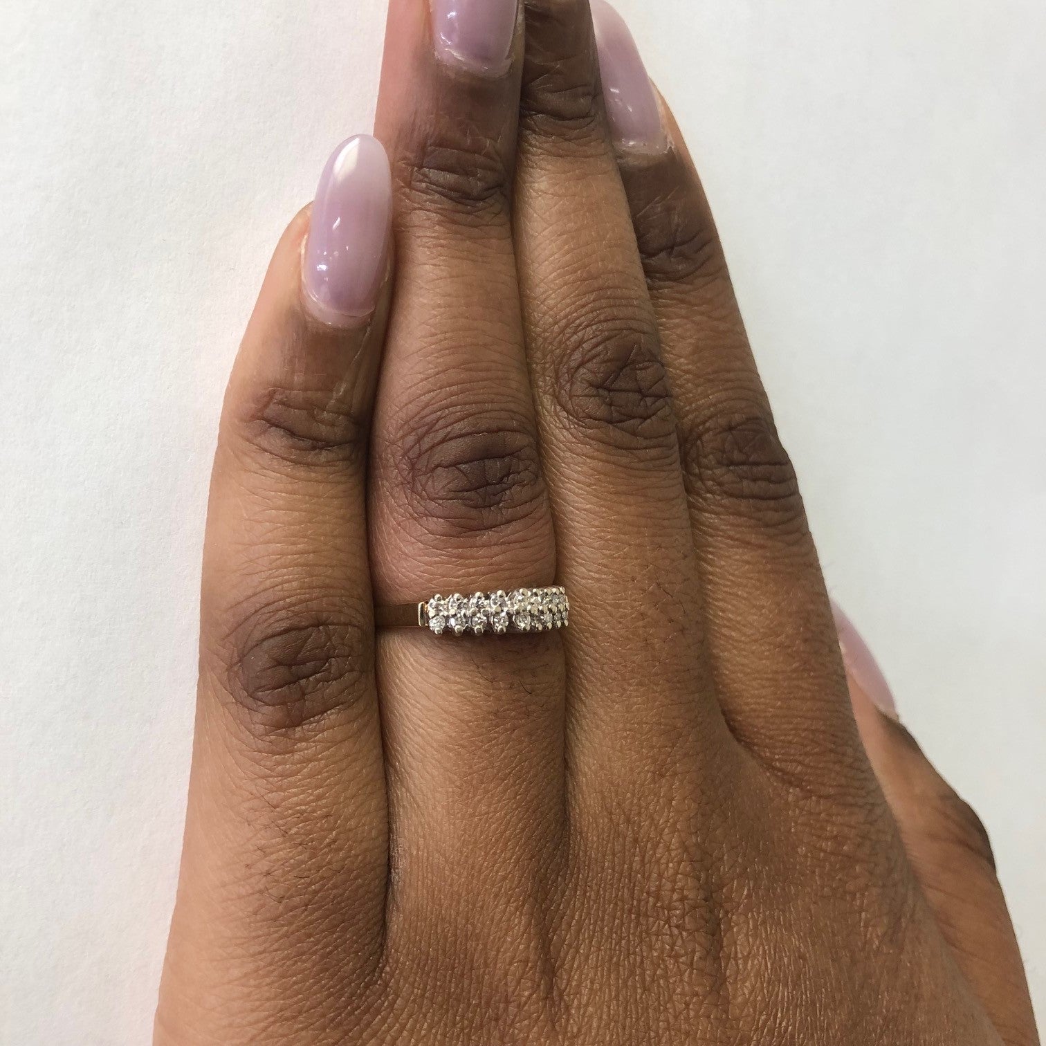 Double Row Diamond Ring | 0.18ctw | SZ 7.75 |