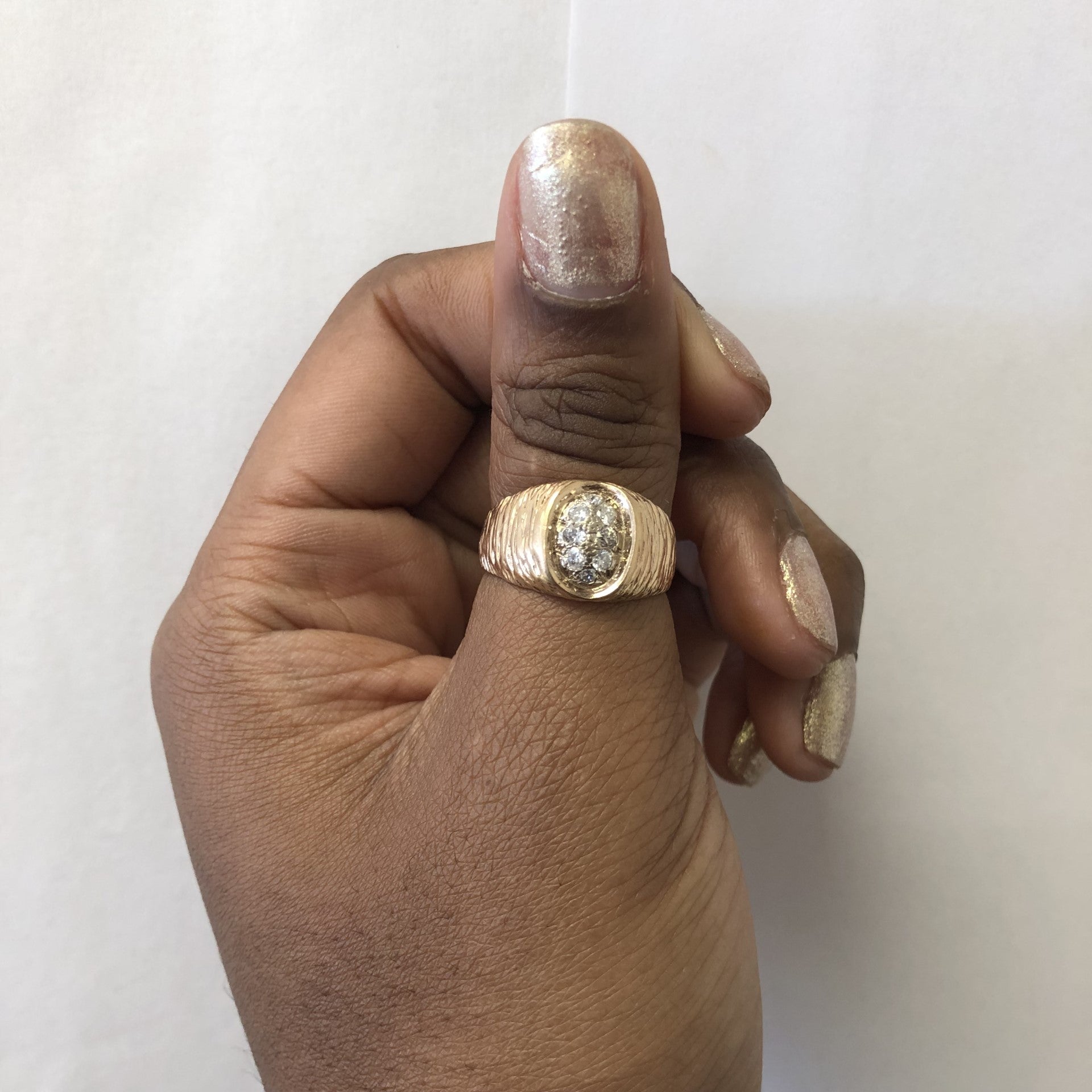 Cluster Diamond Wide Ring | 0.34ctw | SZ 10 |