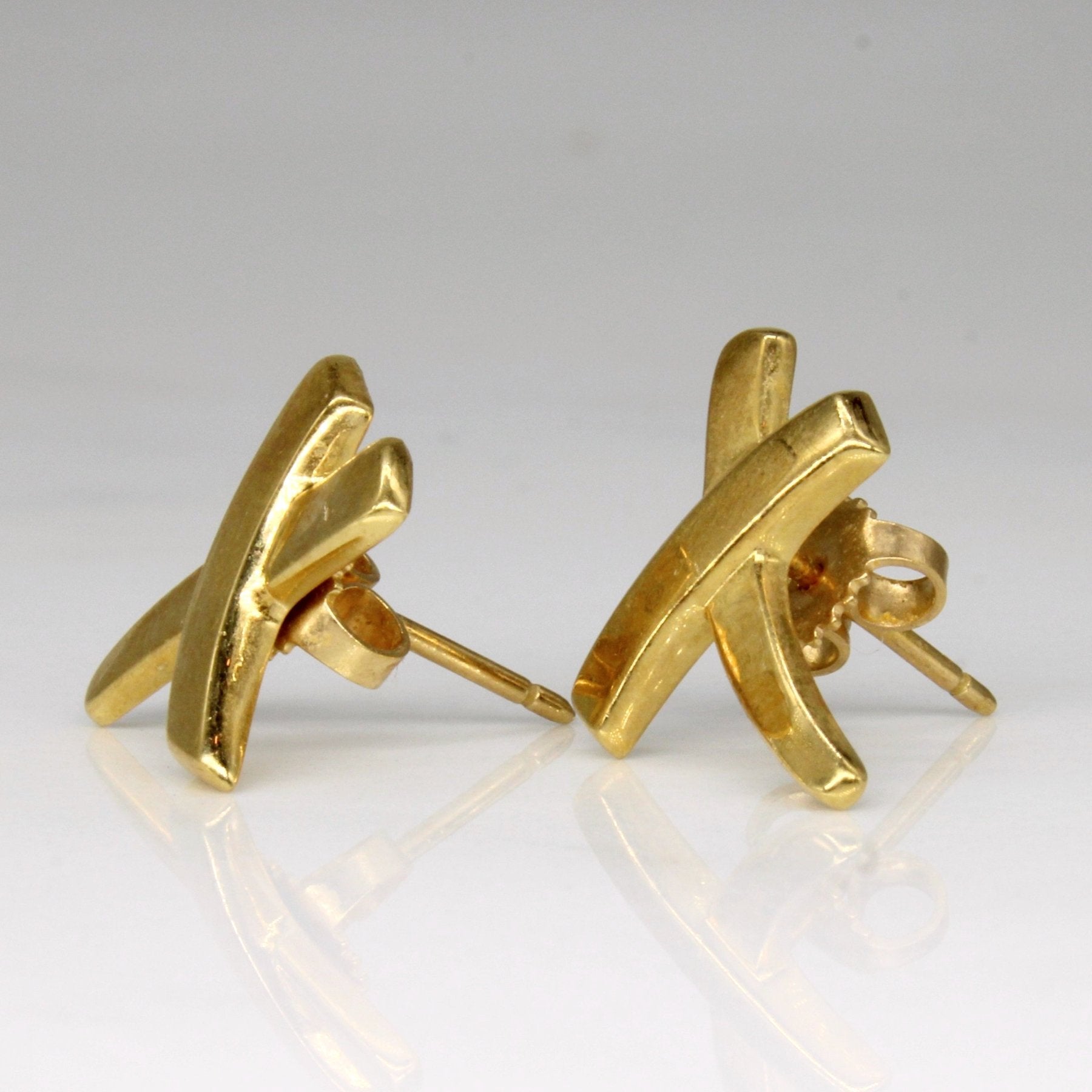 'Tiffany & Co' 18k Yellow Gold Earrings - 100 Ways