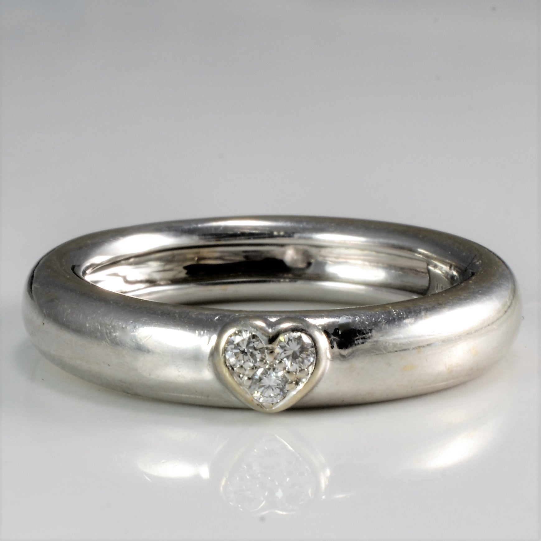 'Tiffany & Co.' 1993 Diamond Heart Band | 0.05 ctw | SZ 6.25 | - 100 Ways