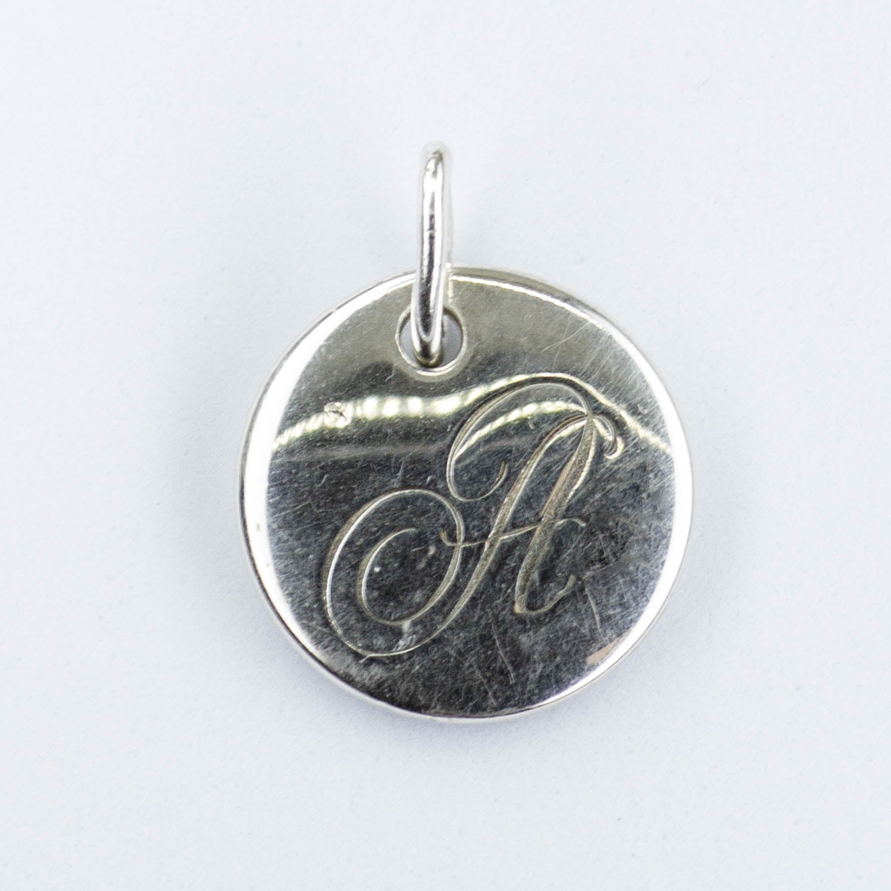 'Tiffany & Co.' "A" Initial Silver 925 Pendant Charm | - 100 Ways