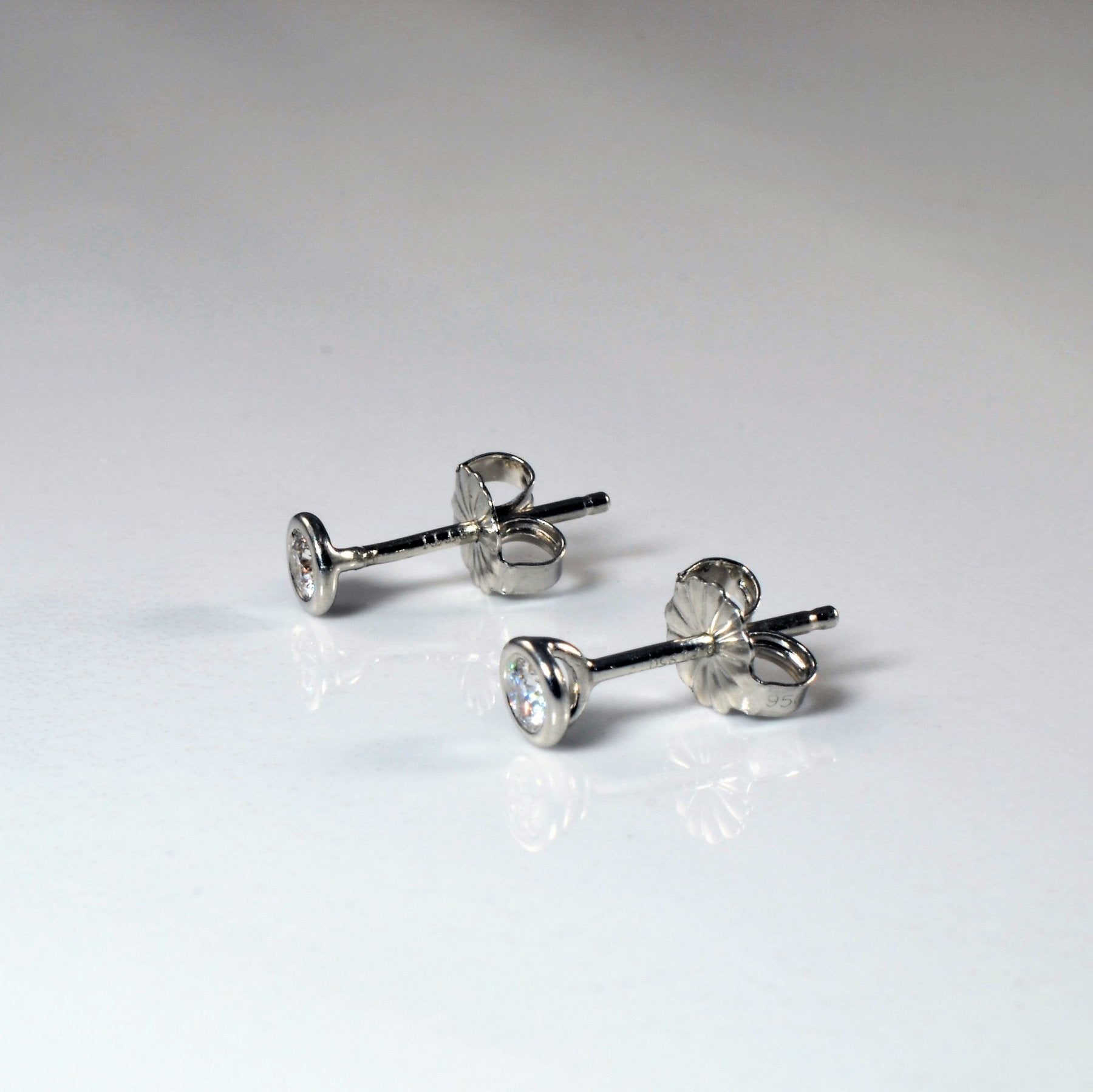 'Tiffany & Co' Bezel Set Diamond Studs | 0.20ctw | - 100 Ways