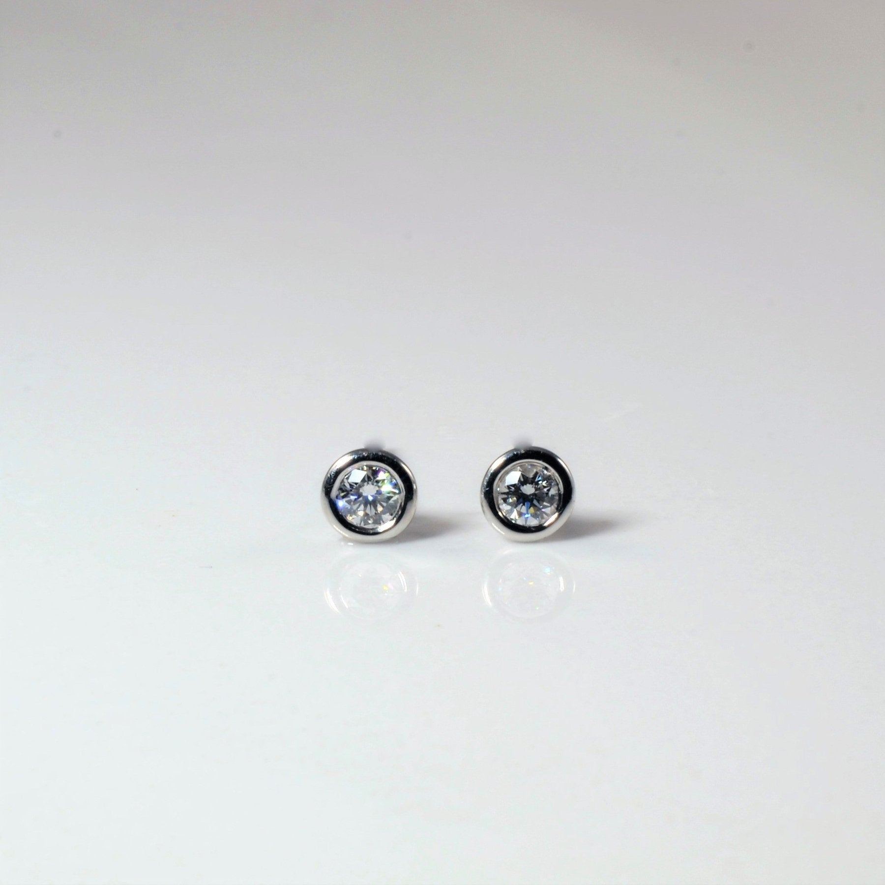 'Tiffany & Co' Bezel Set Diamond Studs | 0.20ctw | - 100 Ways