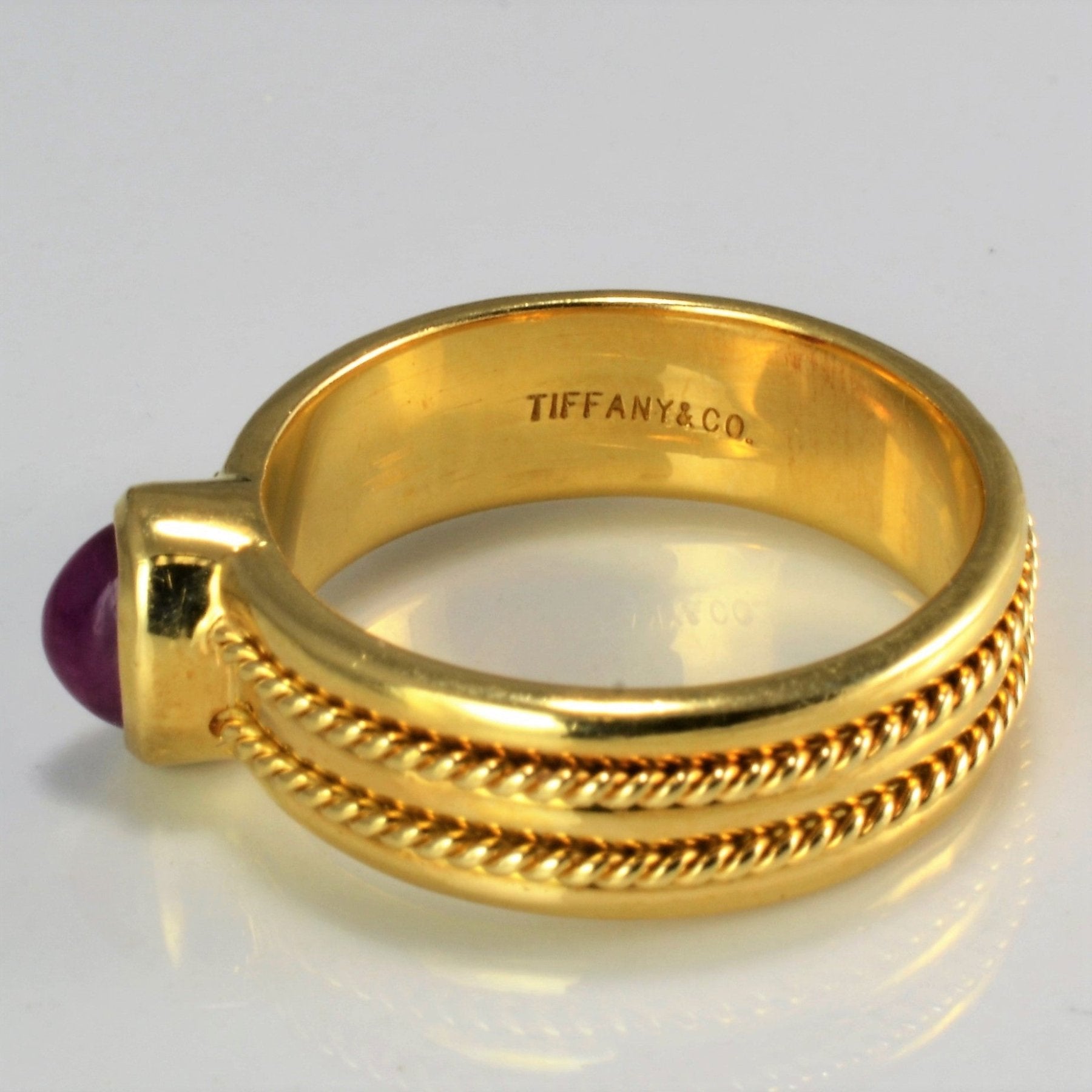 'Tiffany & Co.' Bezel Set Ruby Ring | SZ 7 | - 100 Ways