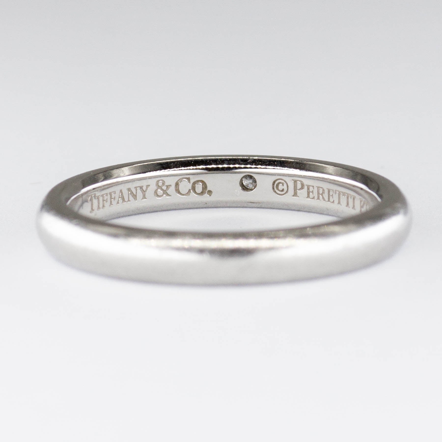'Tiffany & Co.' Elsa Peretti Platinum Band Ring with Diamond | 0.02ctw | SZ 7 - 100 Ways
