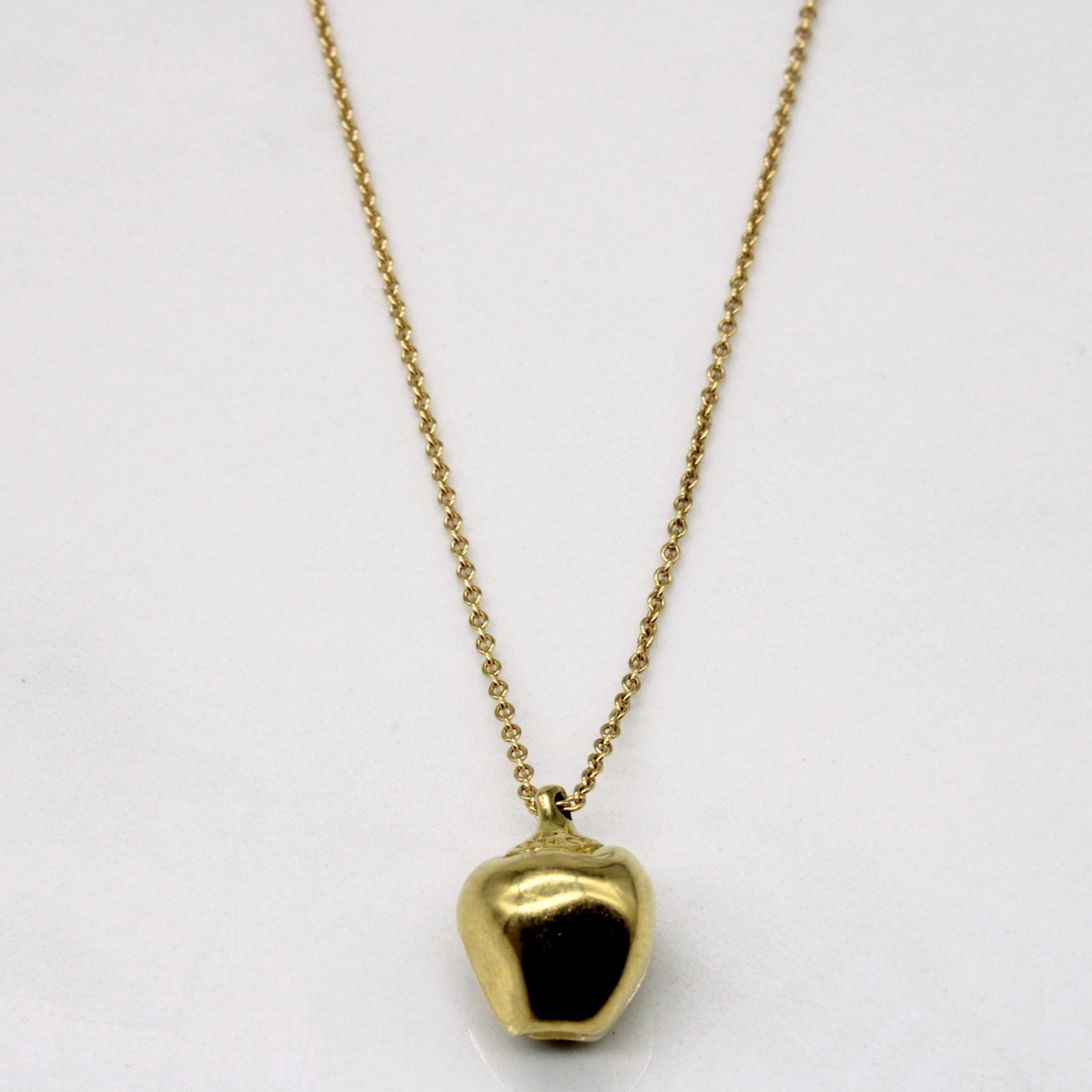 'Tiffany & Co' Elsa Peretti Vintage 1979 18k Yellow Gold Apple Necklace | 16" | - 100 Ways