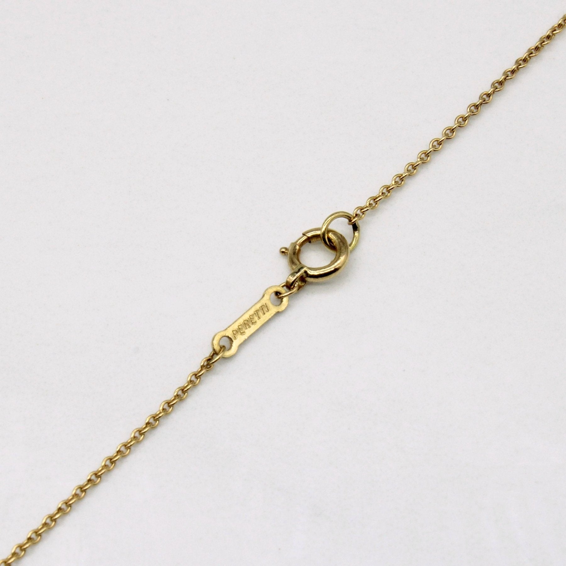 'Tiffany & Co' Elsa Peretti Vintage 1979 18k Yellow Gold Apple Necklace | 16