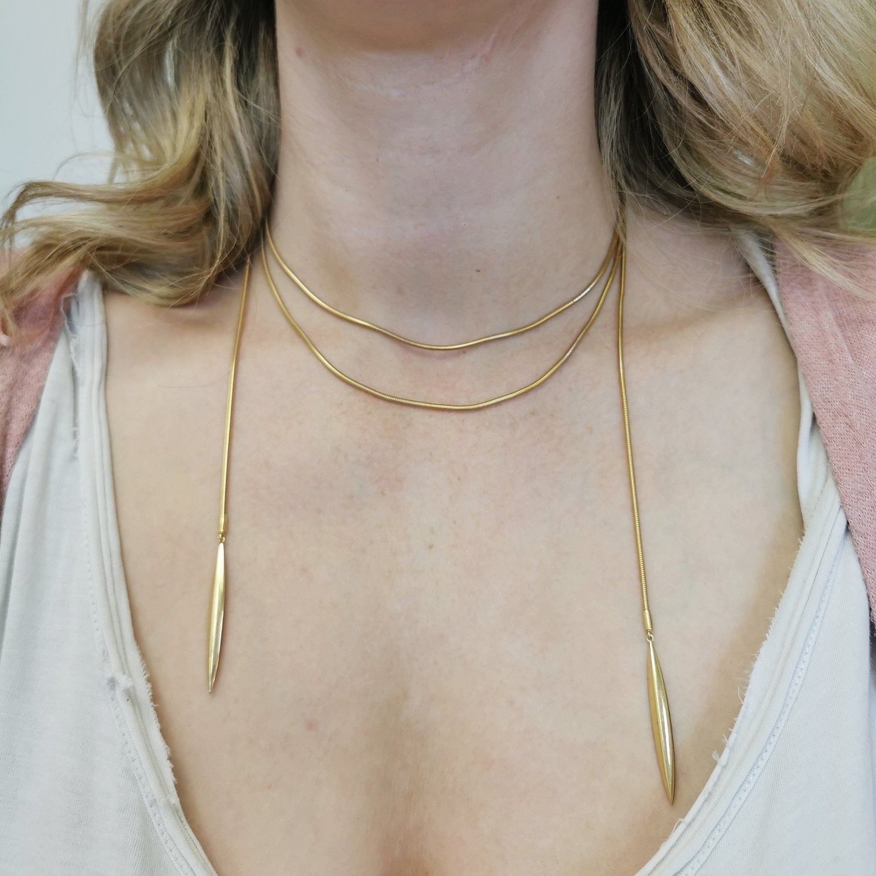 'Tiffany & Co.' Feather Lariat Wrap Necklace - 100 Ways