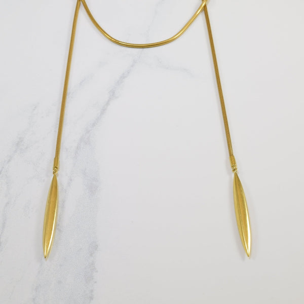 'Tiffany & Co.' Feather Lariat Wrap Necklace