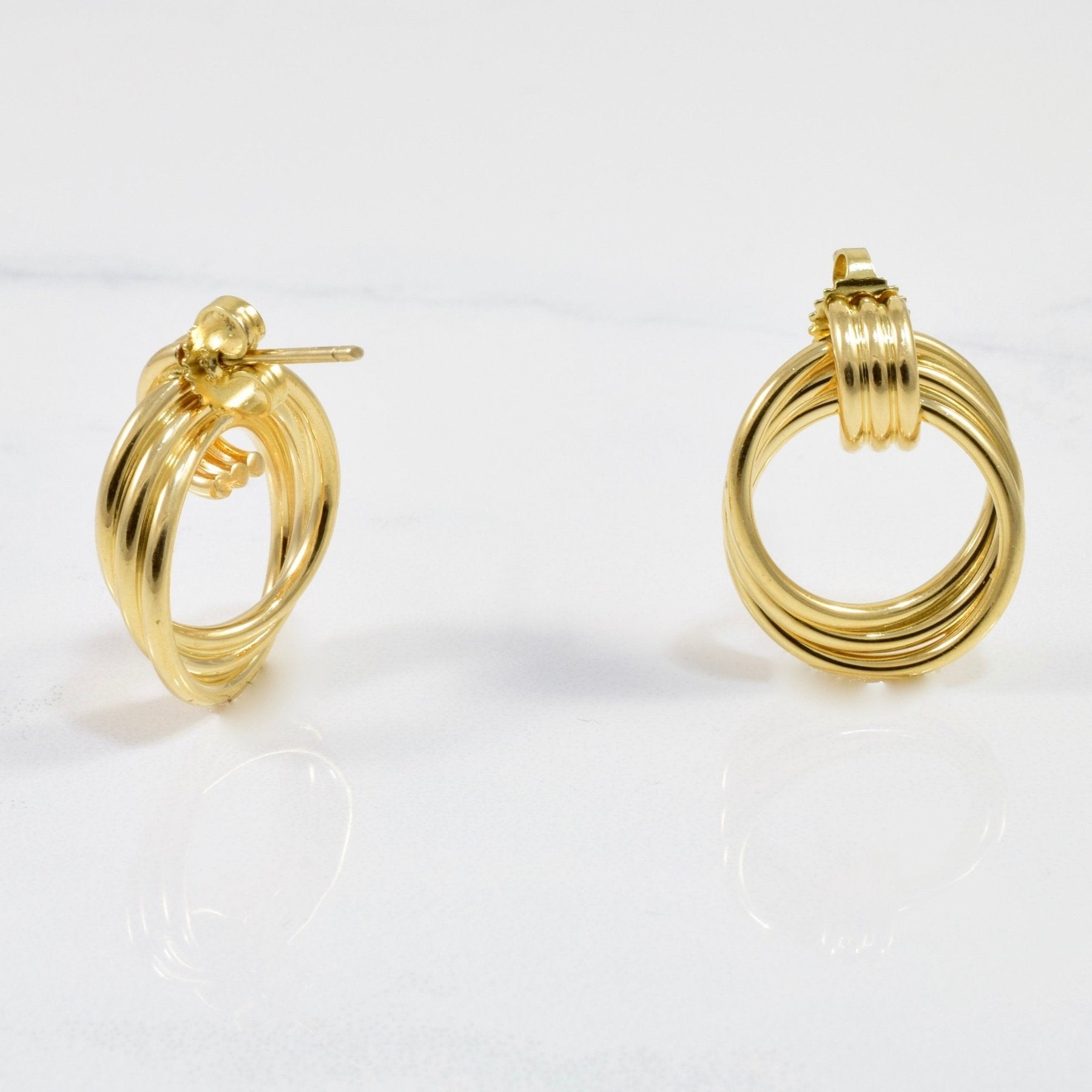 'Tiffany & Co.' Overlapping Hoop Stud Earrings - 100 Ways