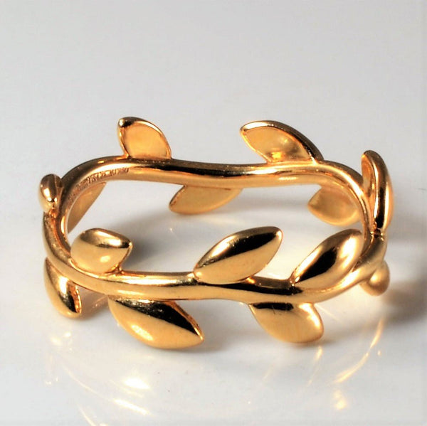 【Tiffany & Co】Paloma Picasso Olive Leaf Band リング Paloma Picasso® Olive Leaf Band Ring in Silver | Tiffany