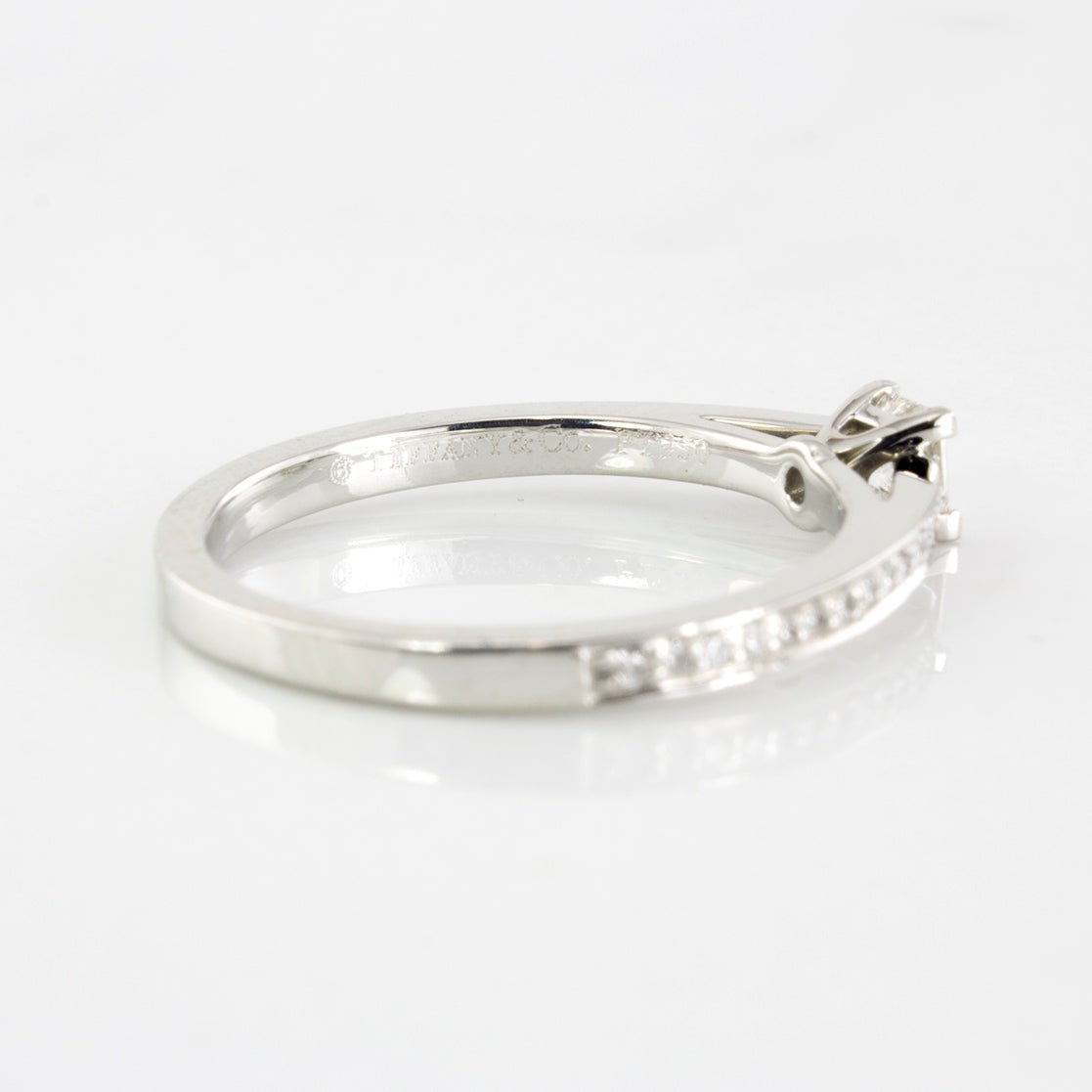 'Tiffany & Co.' Platinum Diamond Ring | 0.27 ctw | SZ 5 | - 100 Ways