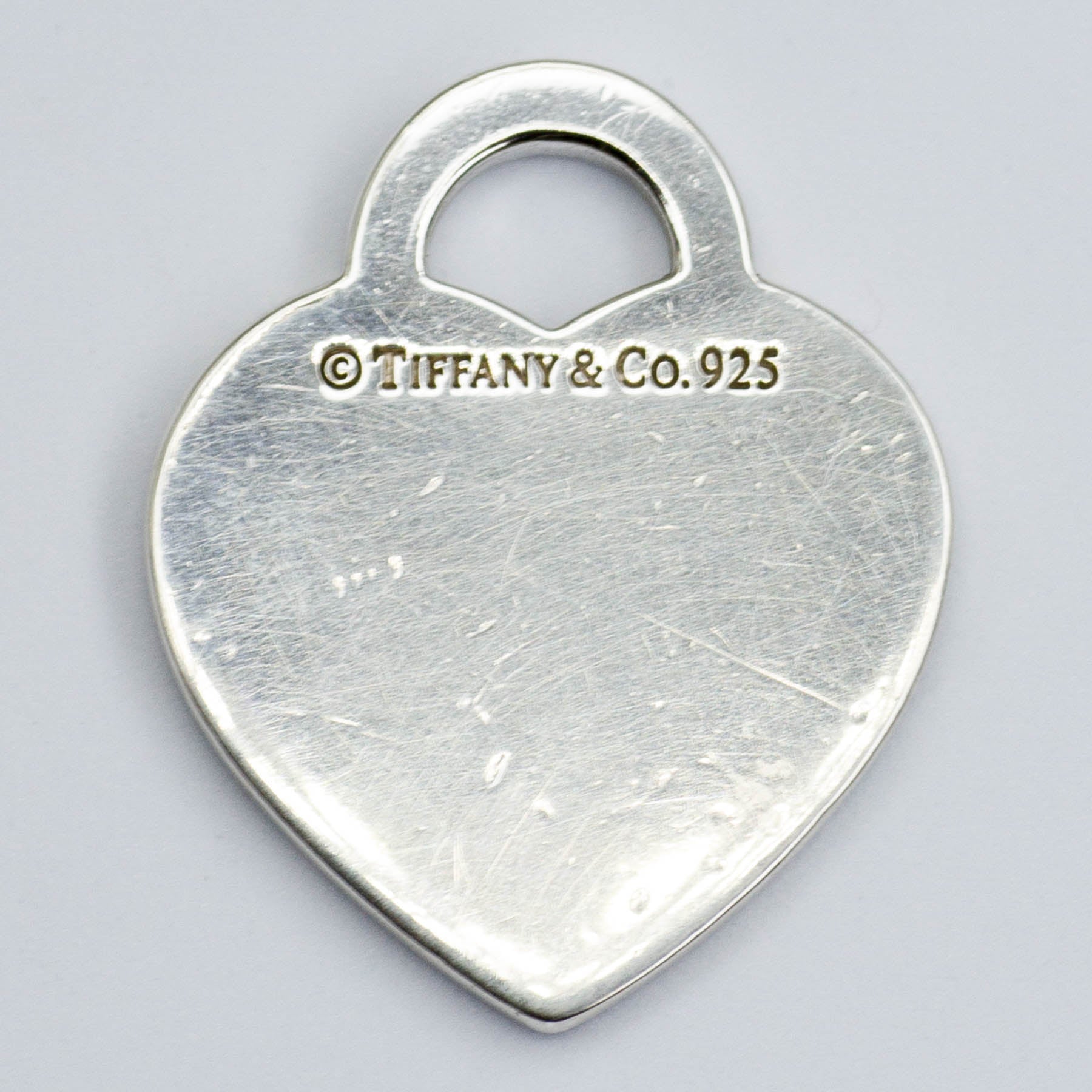 'Tiffany & Co.' "Please Return To" Silver 925 Heart Tag | - 100 Ways