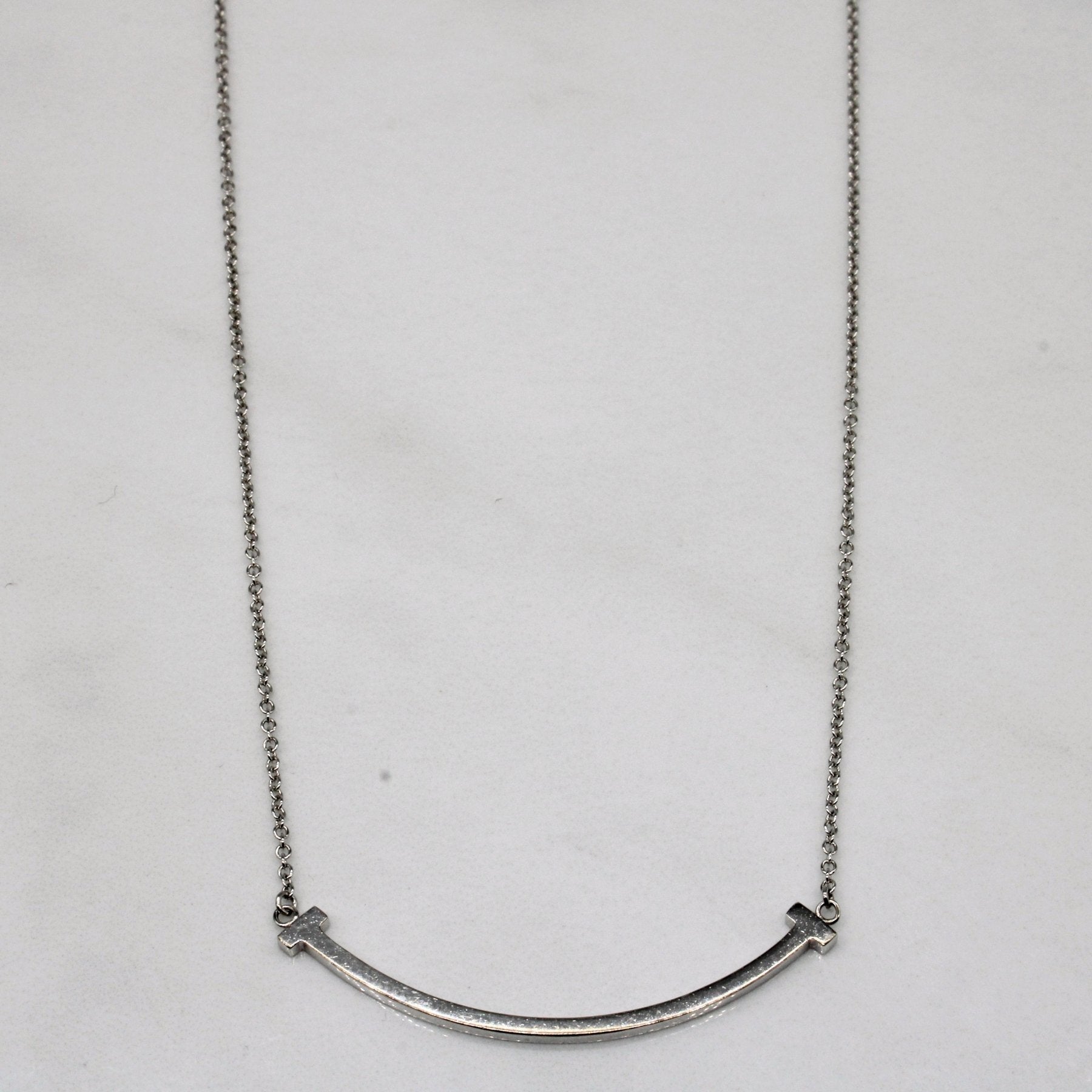 'Tiffany & Co' Smile Pendant Necklace | 18" | - 100 Ways