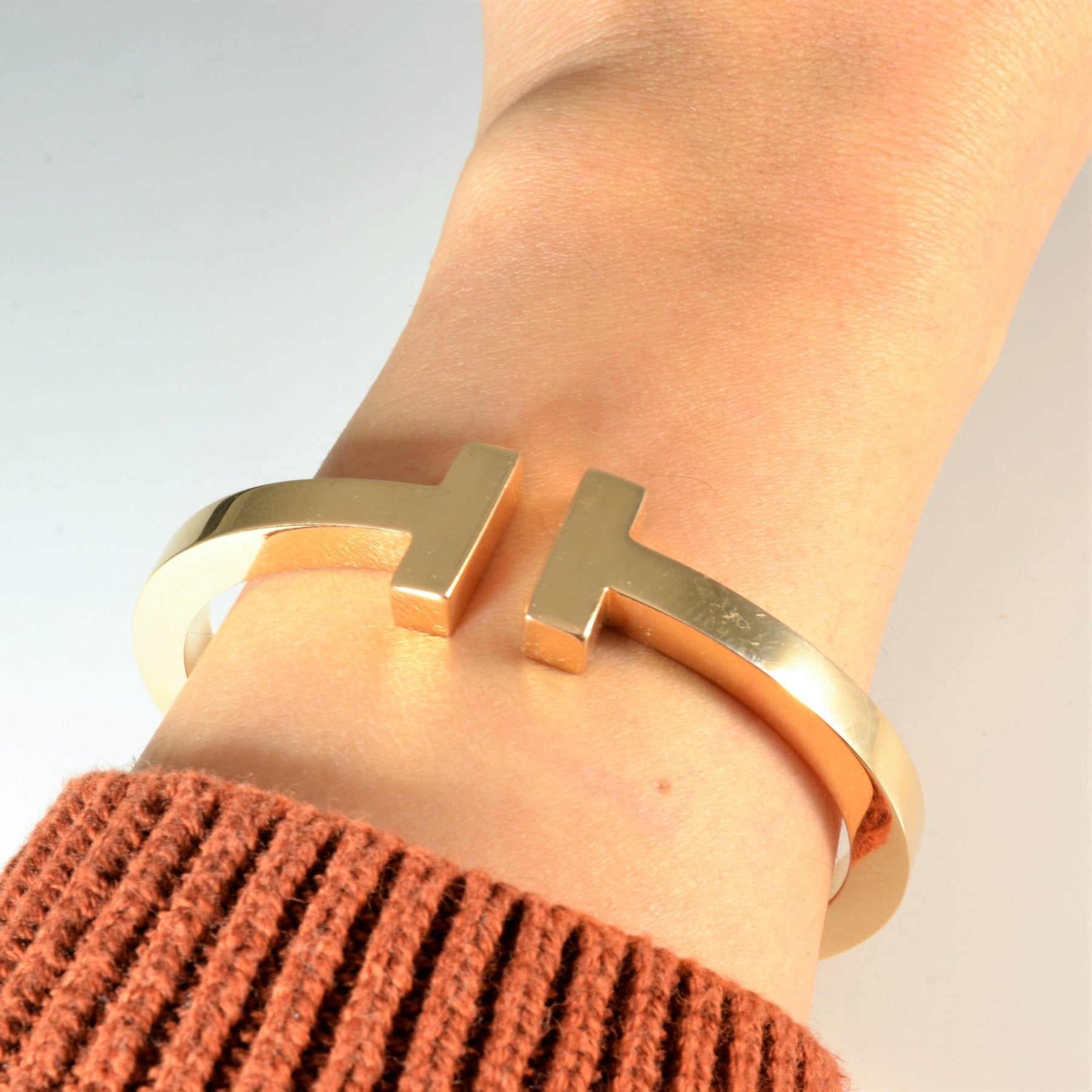 'Tiffany & Co.' T Square Bracelet | 6.25" | - 100 Ways