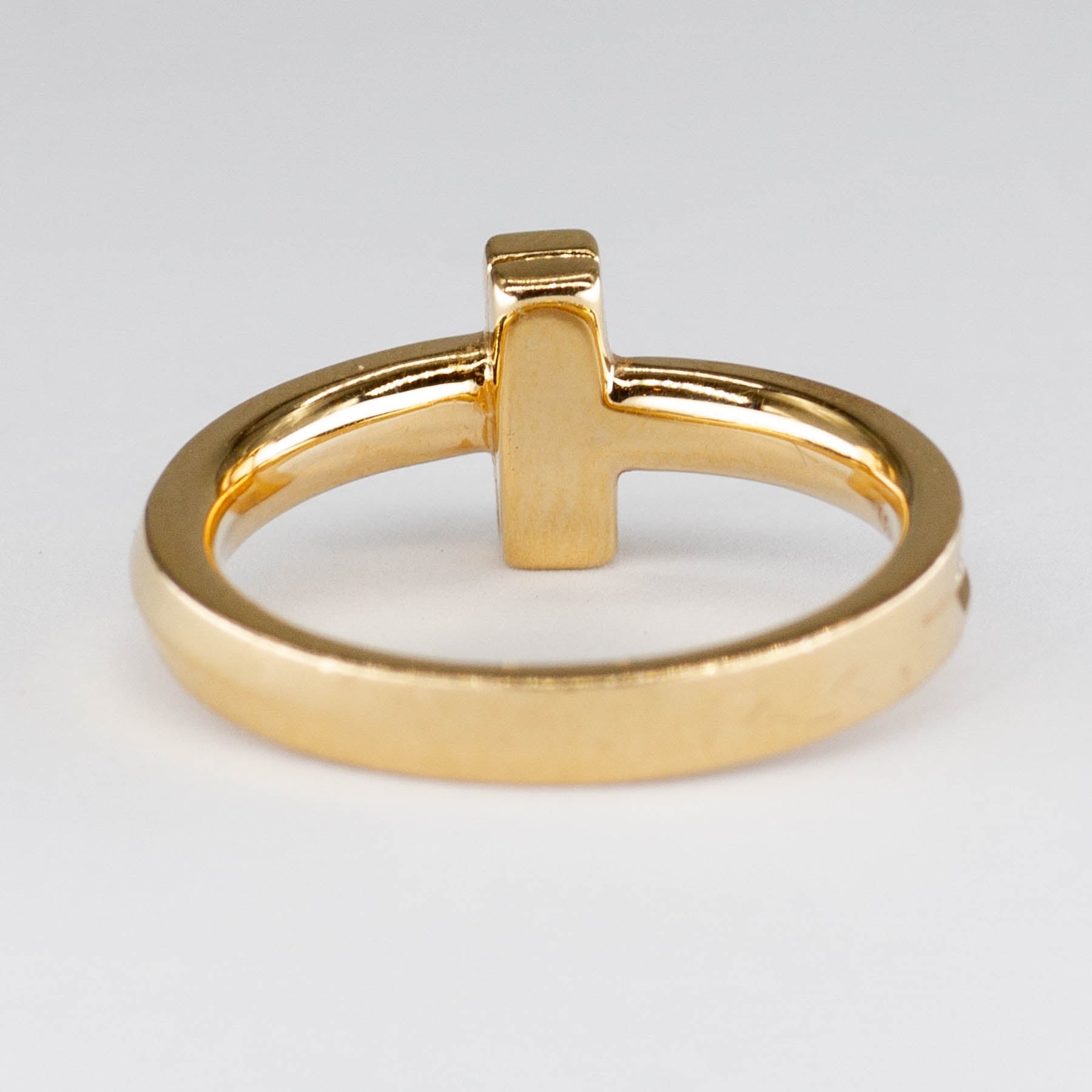 'Tiffany & Co.' T T1 18k Yellow Gold Diamond Ring | 0.08ctw | SZ 3.5 - 3.75 - 100 Ways