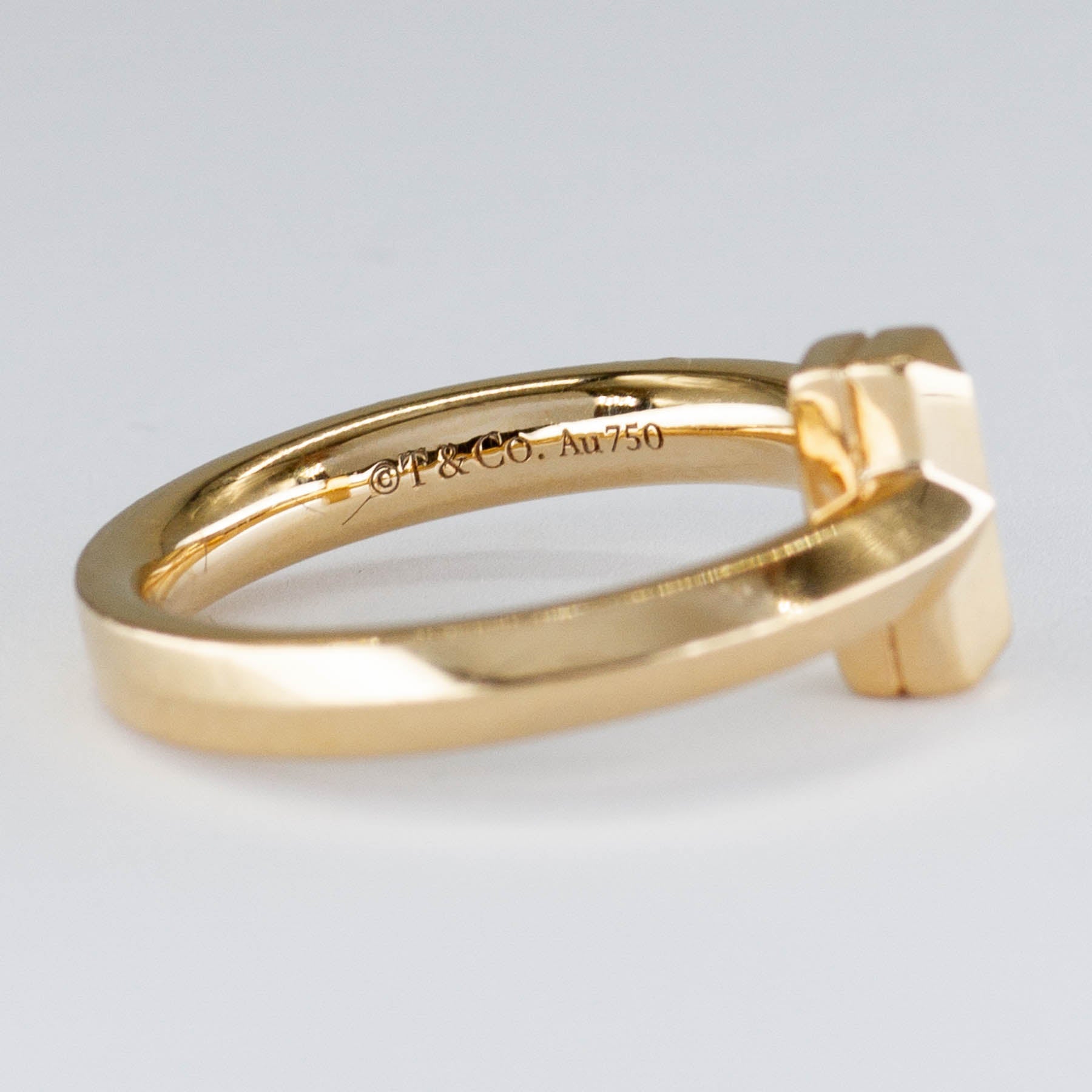 'Tiffany & Co.' T T1 18k Yellow Gold Diamond Ring | 0.08ctw | SZ 3.5 - 3.75 - 100 Ways
