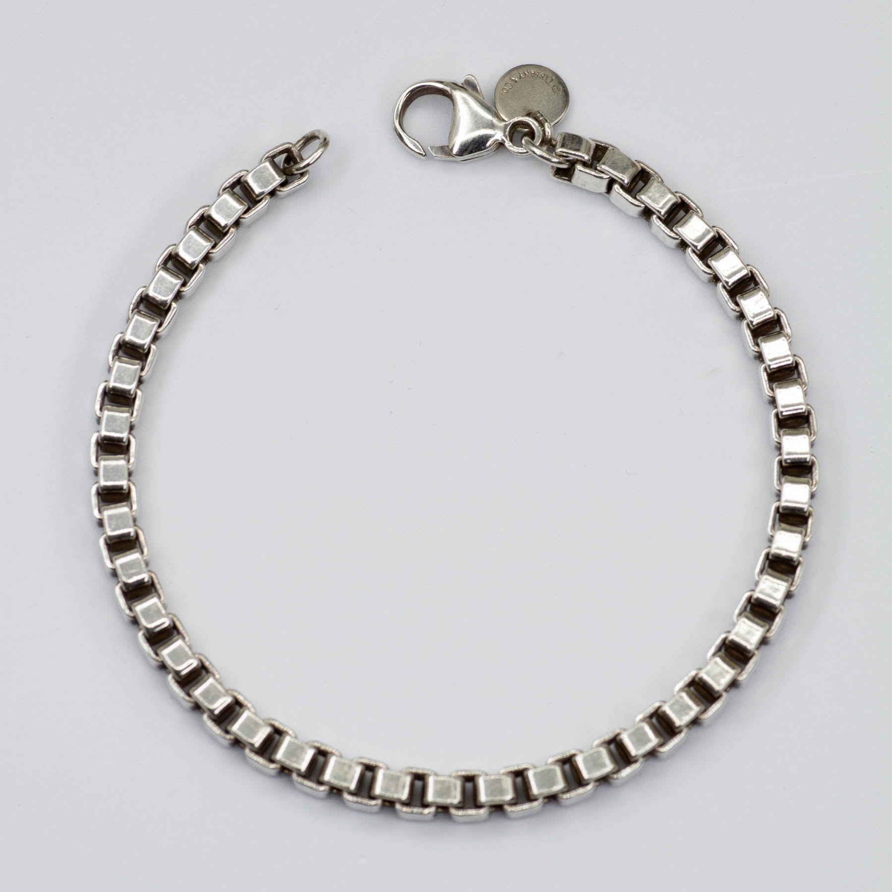 'Tiffany & Co.' Venetian Link Silver 925 Bracelet | 7" - 100 Ways