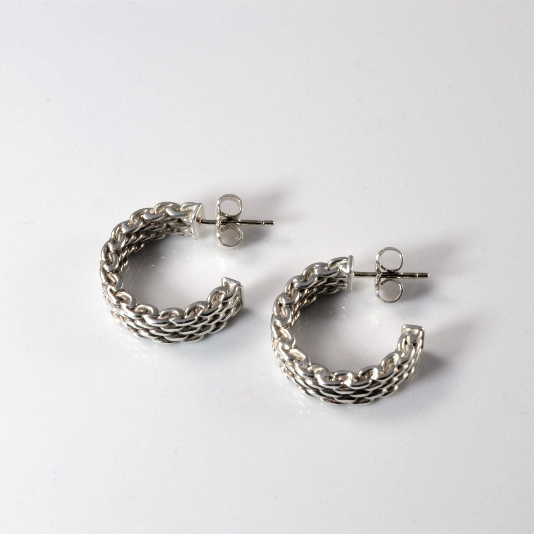 'Tiffany & Co.' Woven Semi Hoop Earrings | - 100 Ways