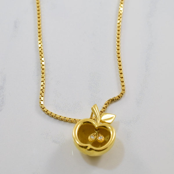 Unoaerre' Diamond Apple Necklace | 0.02ctw | SZ 17.5