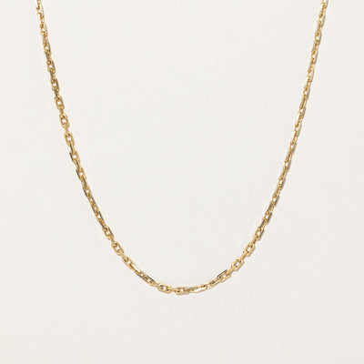 10K Rich Yellow Gold Cable Link Chain | 19.5
