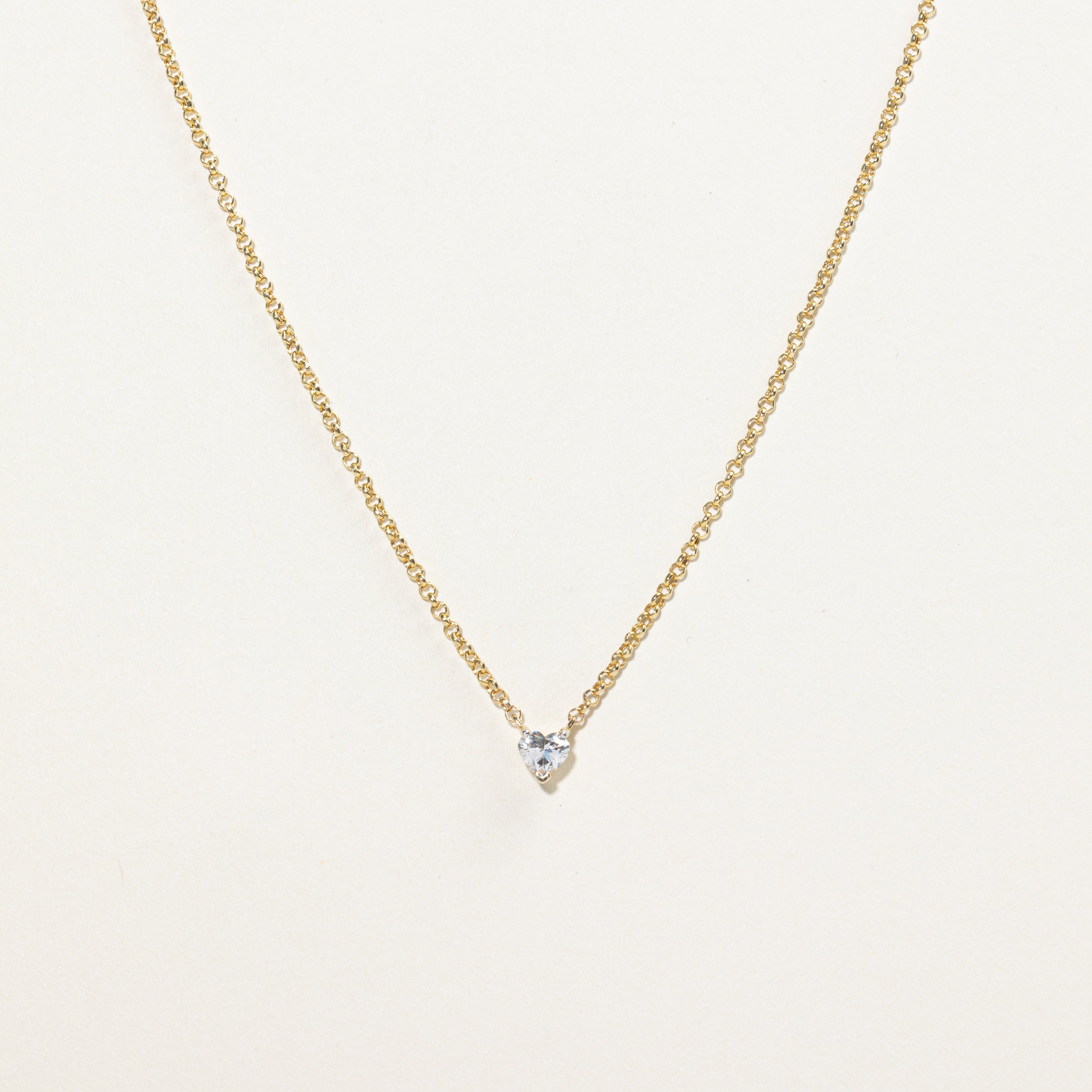 Heart Cut Diamond Pendant Necklace | 0.52ct | 18"