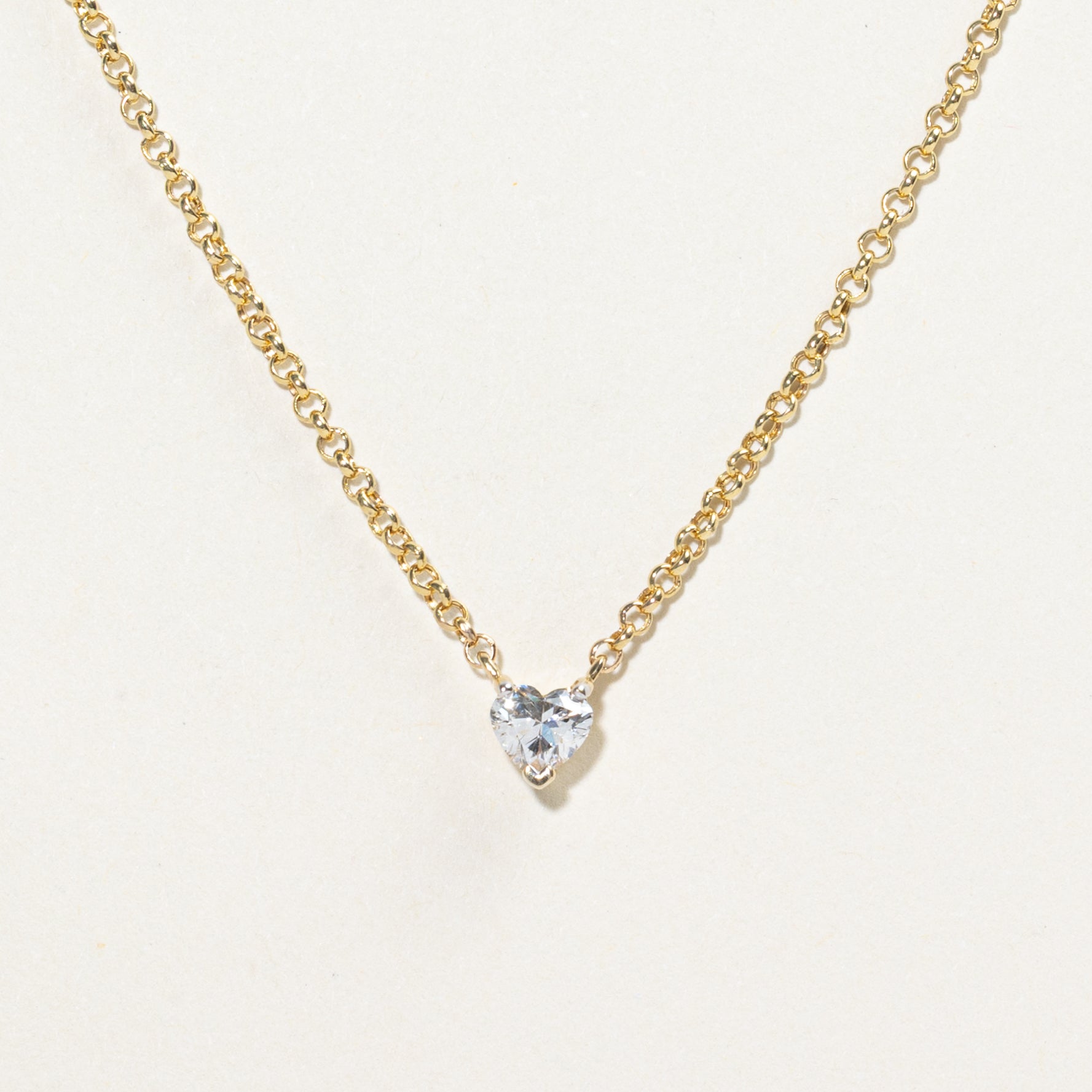 Heart Cut Diamond Pendant Necklace | 0.52ct | 18"