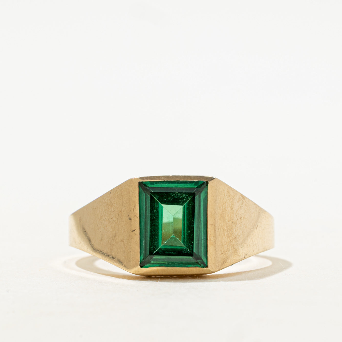 Bezel Set Synthetic Spinel Ring | 3.12ct | SZ 13