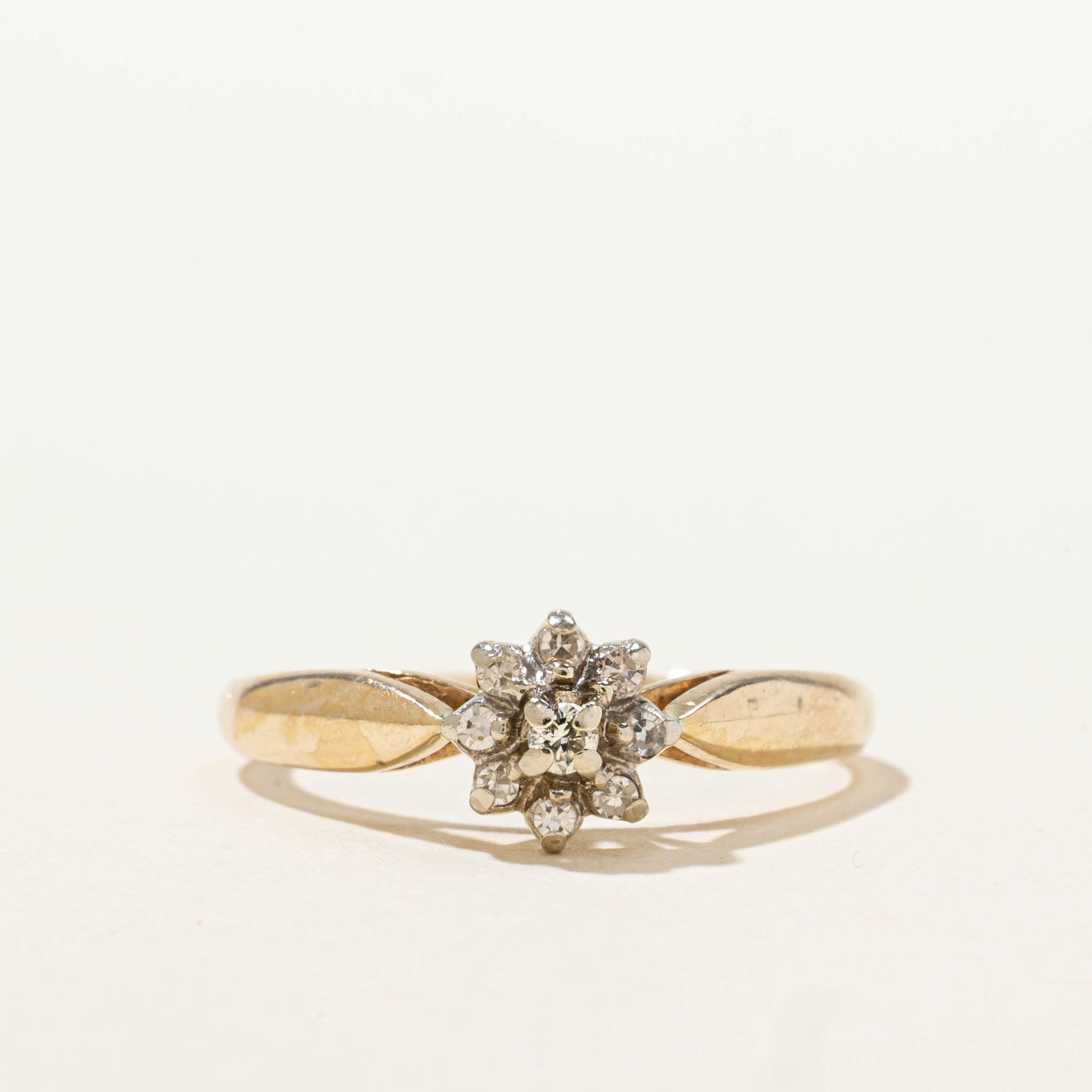10k Diamond Petal Cluster Ring | SZ 6
