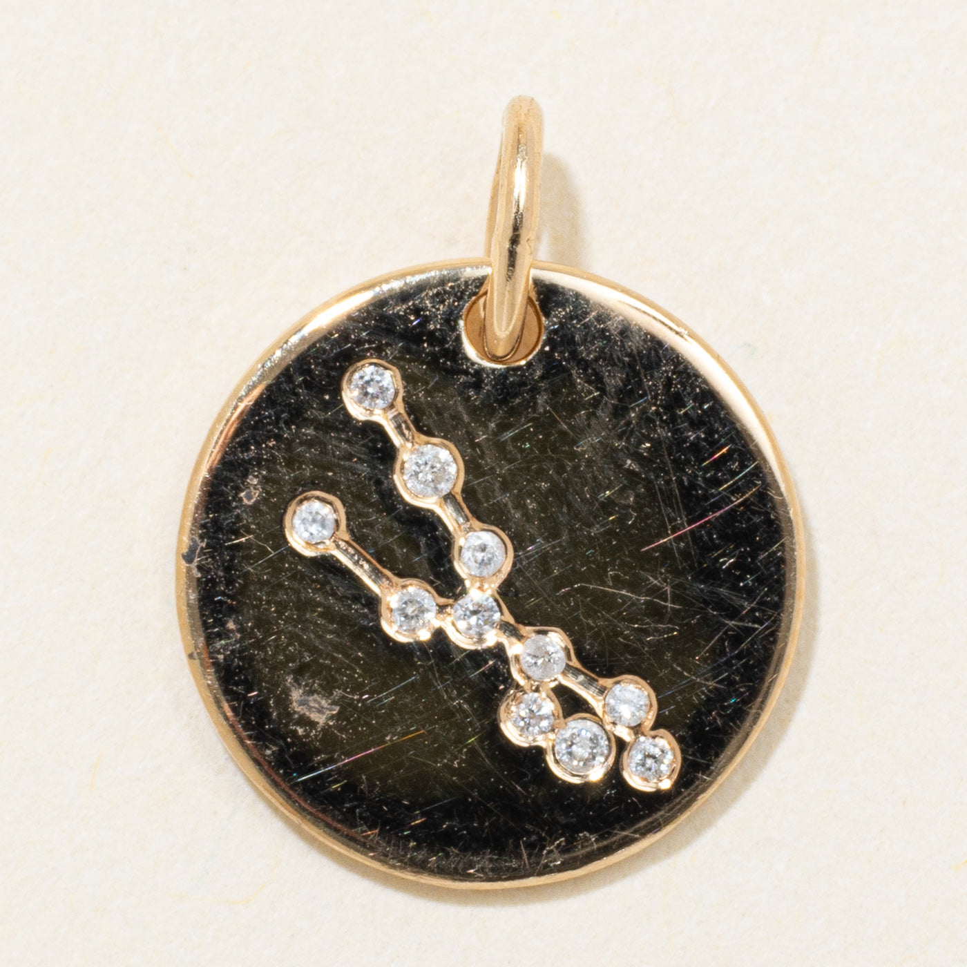 14k Diamond Zodiac Constellation Charm