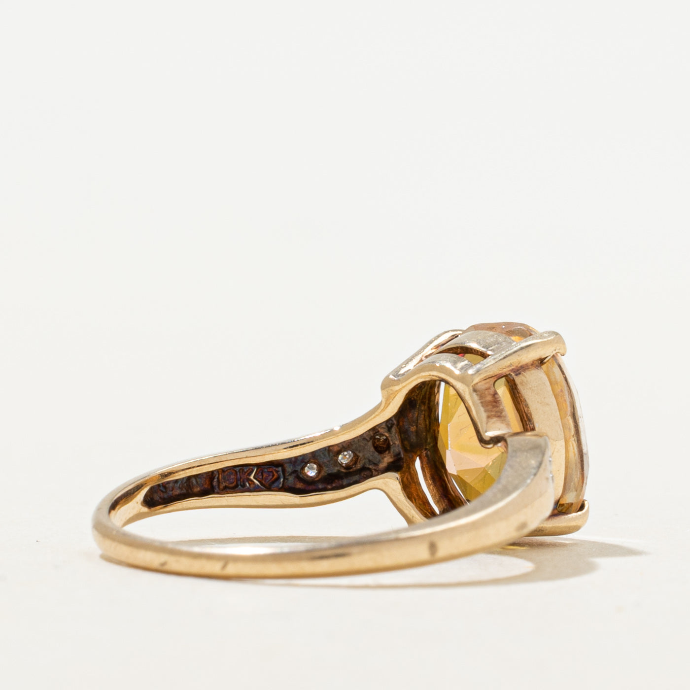 Mystic Topaz & Diamond Bypass Ring | 3.04ct, 0.03ctw | SZ 6.75