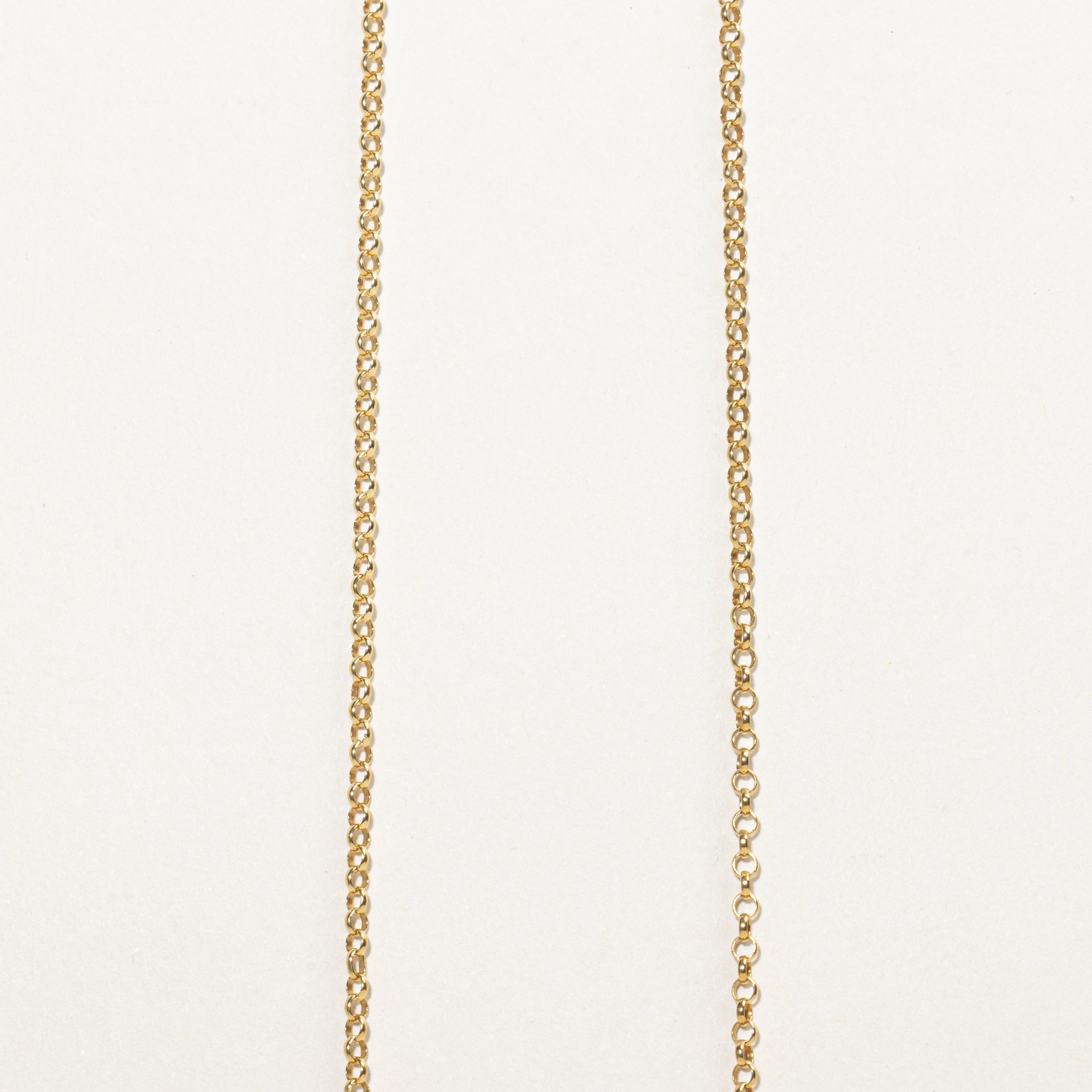 18k Yellow Gold Bezel Diamond Pendant Necklace | 0.38ct | 18"