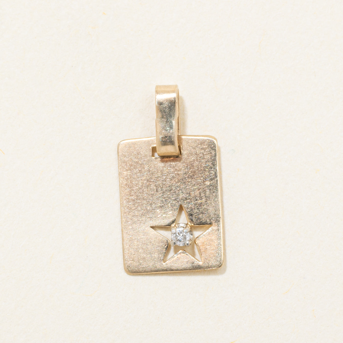 10k Yellow Gold Star Tag Charm