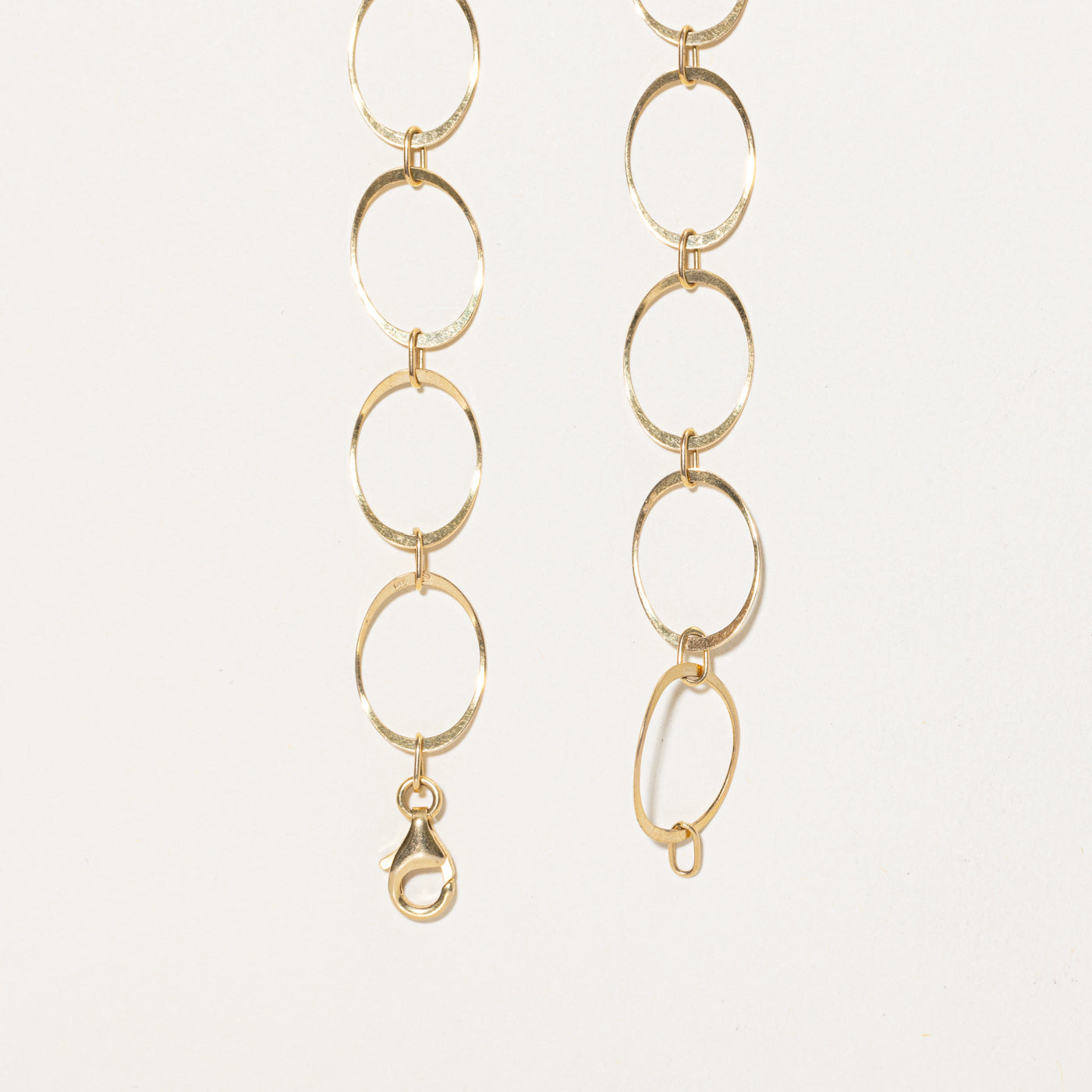 14K Yellow Gold Fancy Oval Link Necklace | 19"