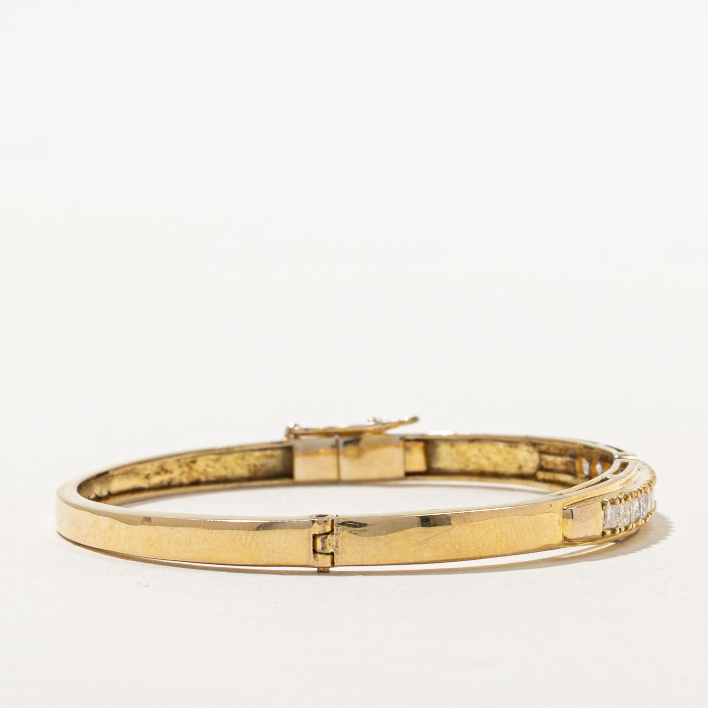 Princess Cut Diamond Bangle | 0.82ctw | 7"