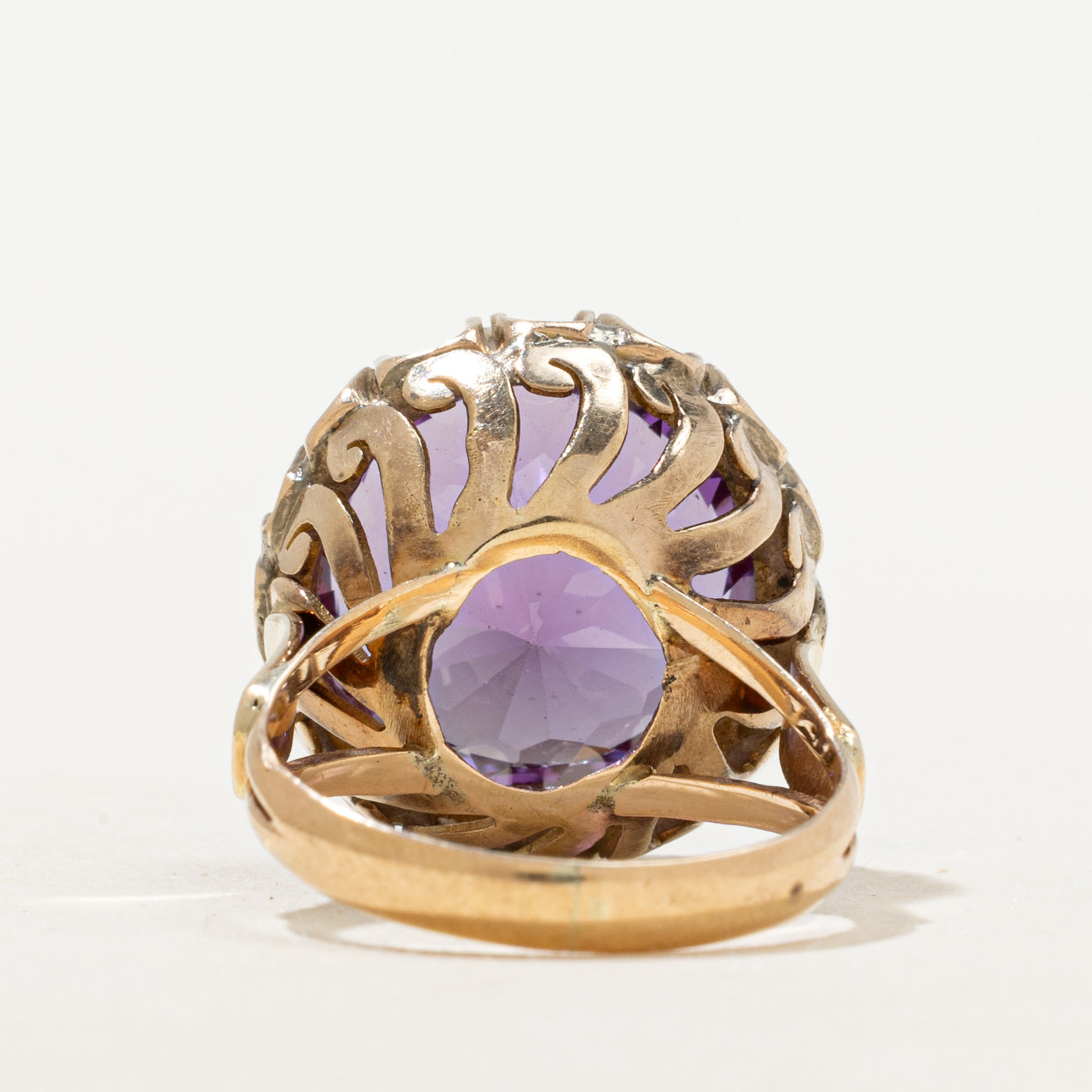 Synthetic Purple Sapphire Cocktail Ring | 10.47ct | SZ 5