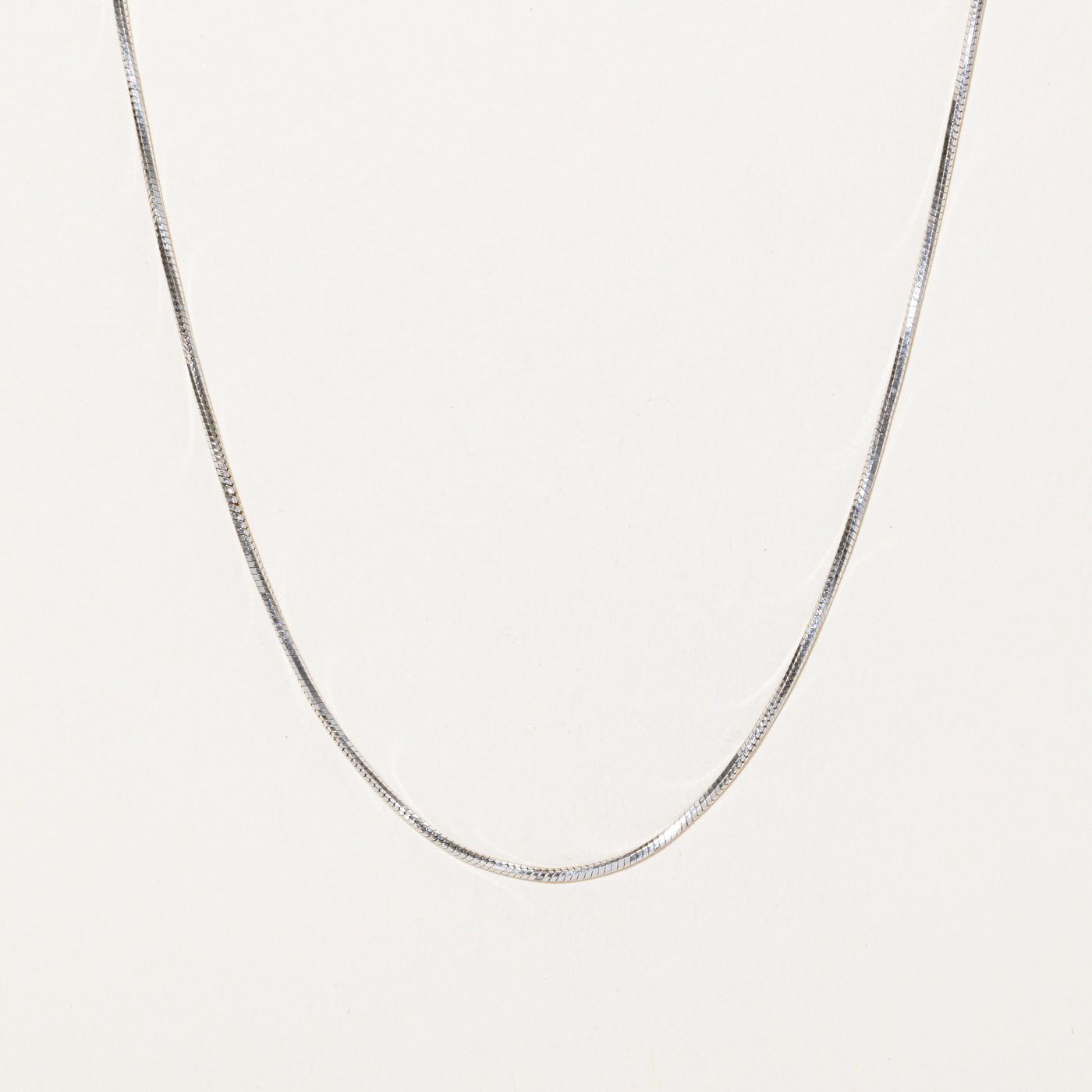 18K White Gold Snake Chain | 20"