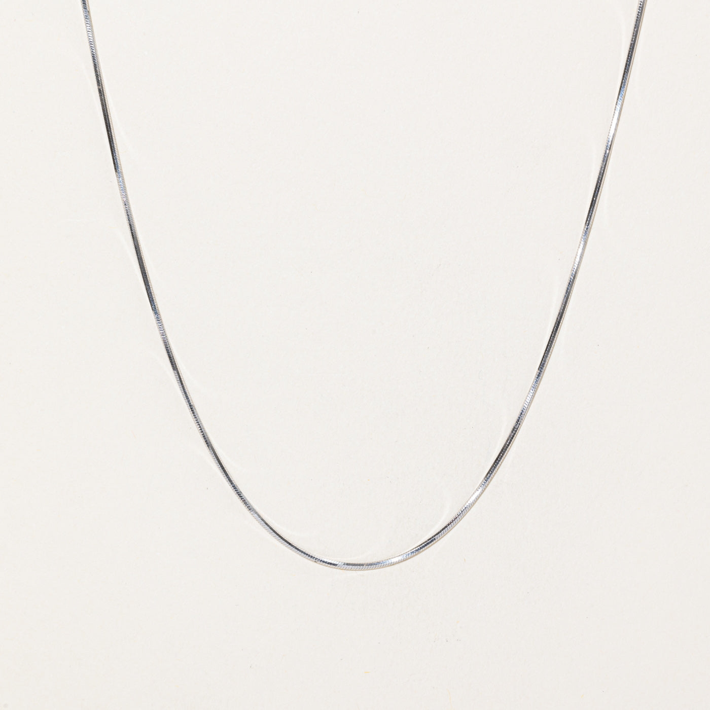 10K White Gold Snake Chain | 15"