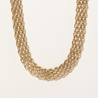 14K Yellow Gold Panther Link Chain | 19.5