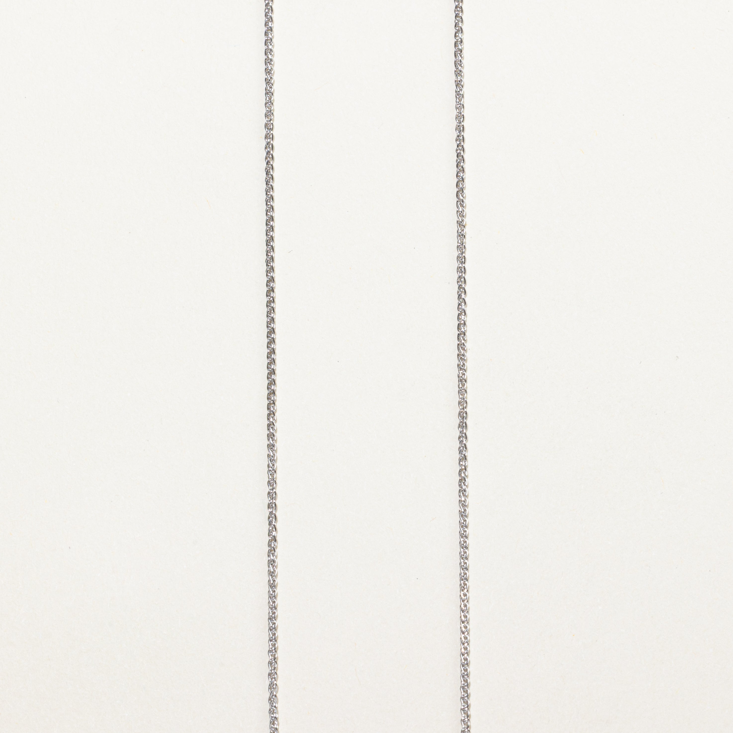 18k White Gold Bezel Set Diamond Pendant Necklace | 0.10ct | 16"